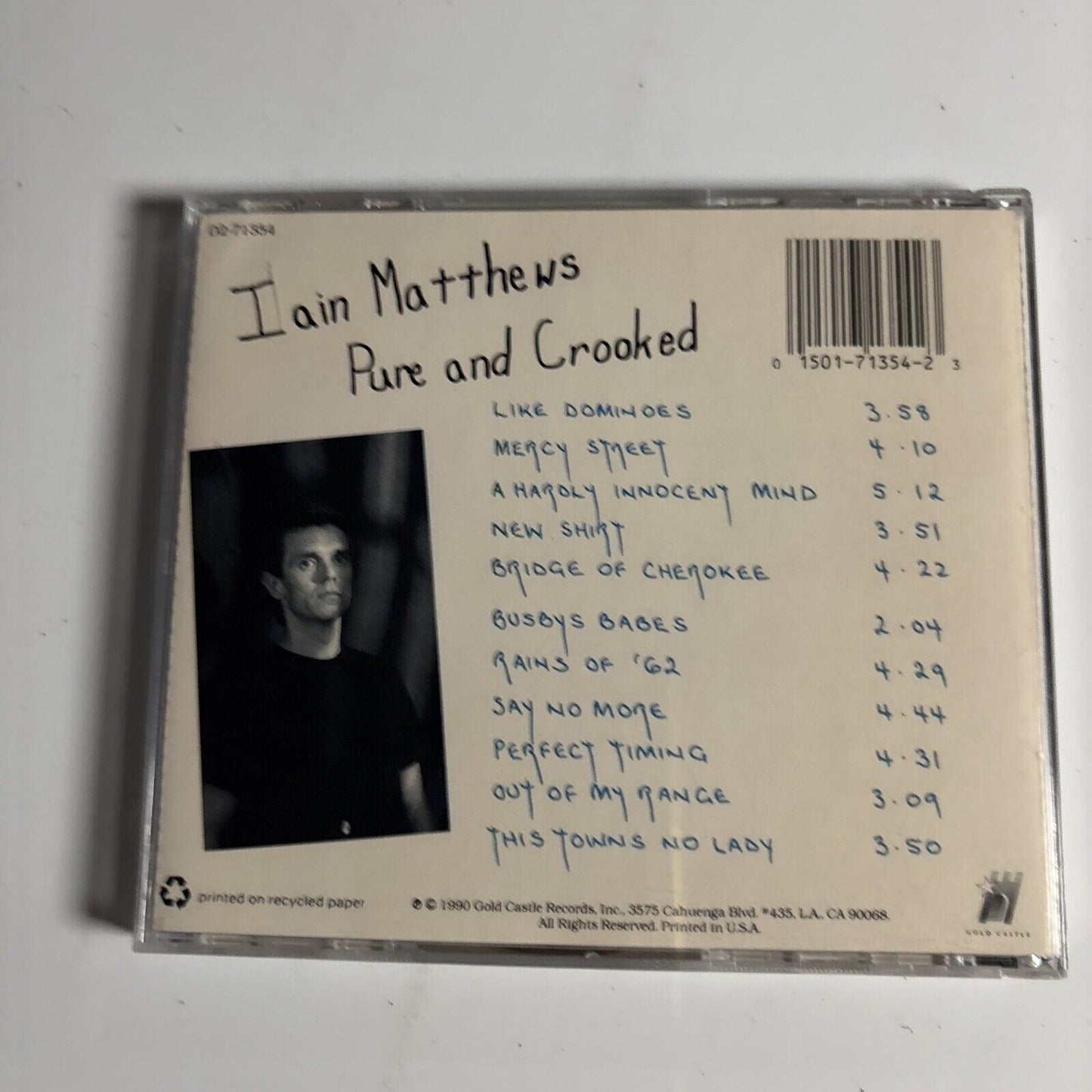 Iain Matthews – Pure And Crooked (CD, 1990) D2-71354