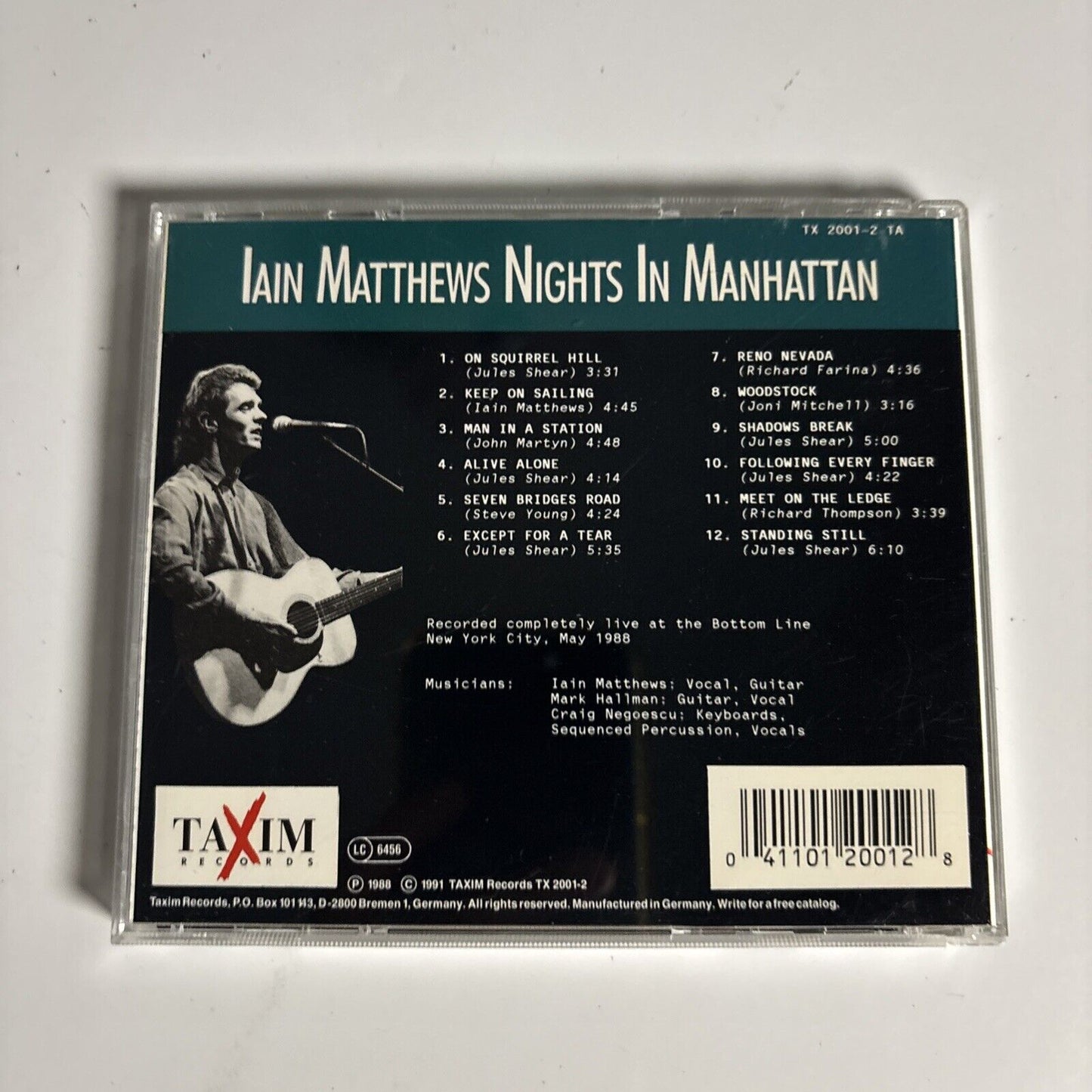 Iain Matthews – Nights In Manhattan (CD, 1991) TX 2001-2 TA