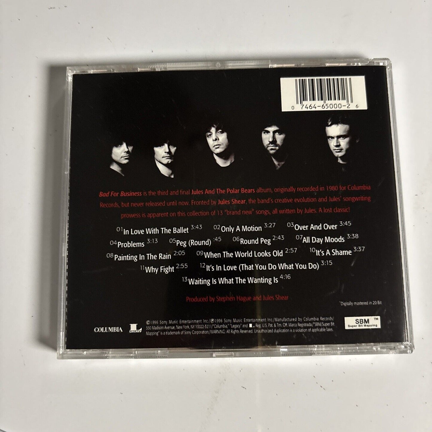 Jules And The Polar Bears – Bad For Business (CD, 1996) CK 65000