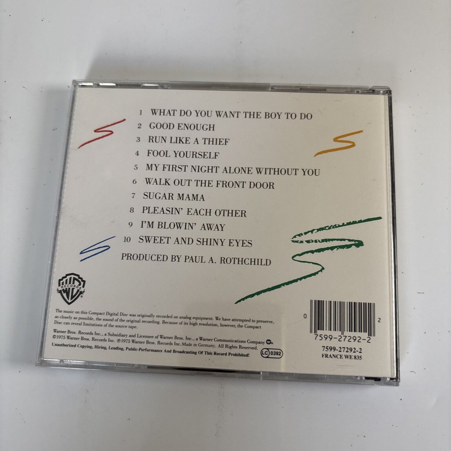 Bonnie Raitt – Home Plate (CD, 1975)