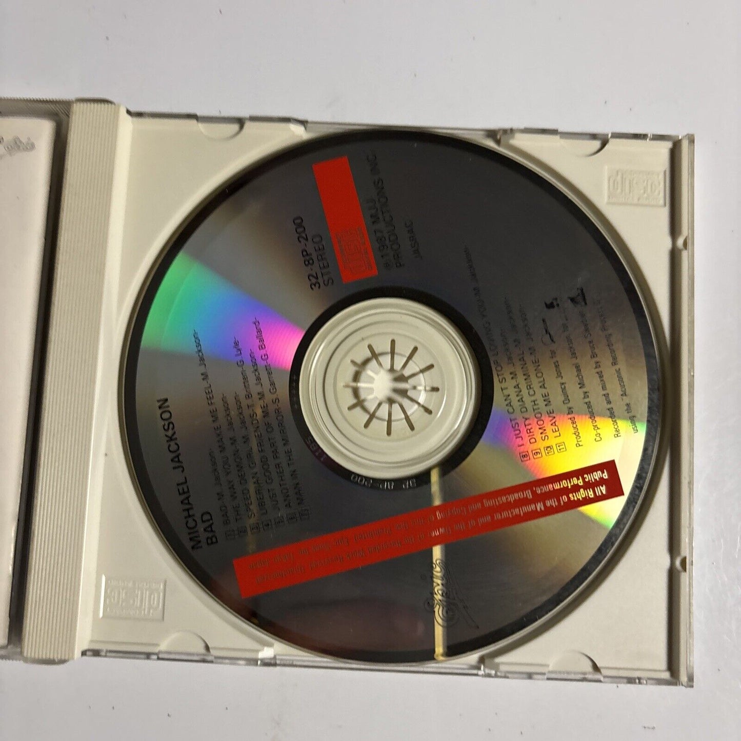 Michael Jackson – Bad (CD, 1987) 32-8p-200 Japan