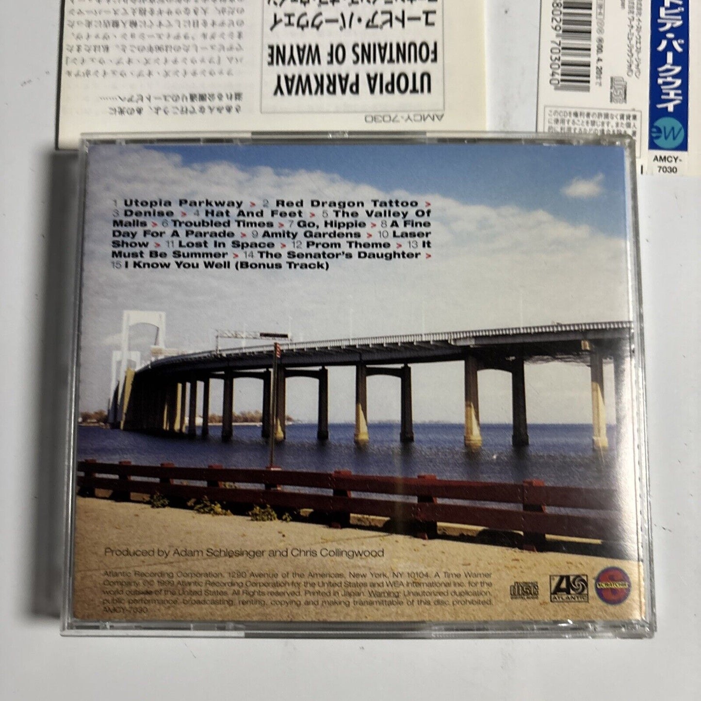 Fountains Of Wayne – Utopia Parkway (CD, 1999) amcy-7030 Japan Bonus Track obi