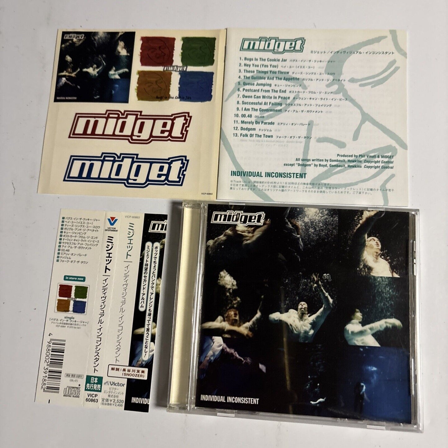 Midget – Individual Inconsistent (CD, 1999) vicp-60863 Japan obi, sticker