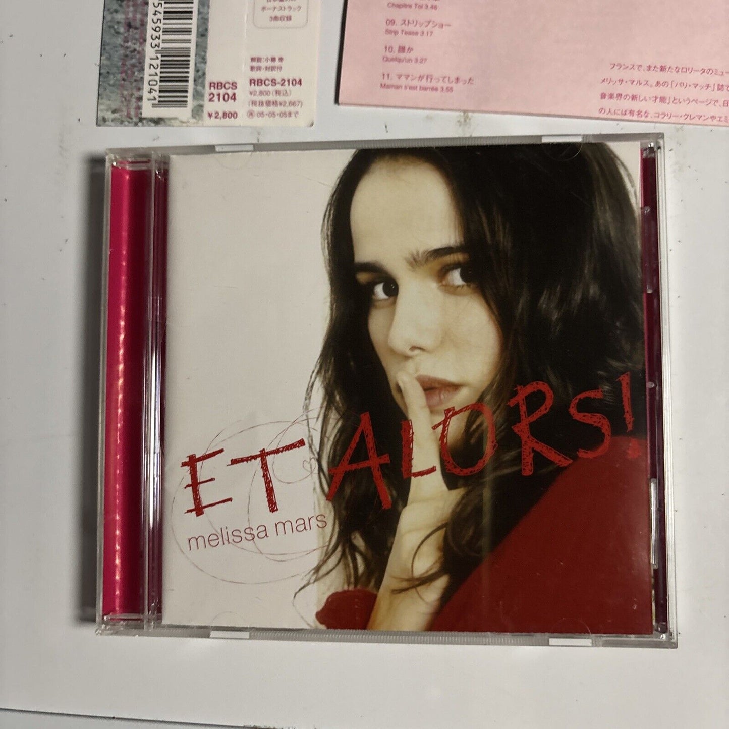 Melissa Mars – Et Alors ! (CD, 2004) rbcs-2104 Japan obi