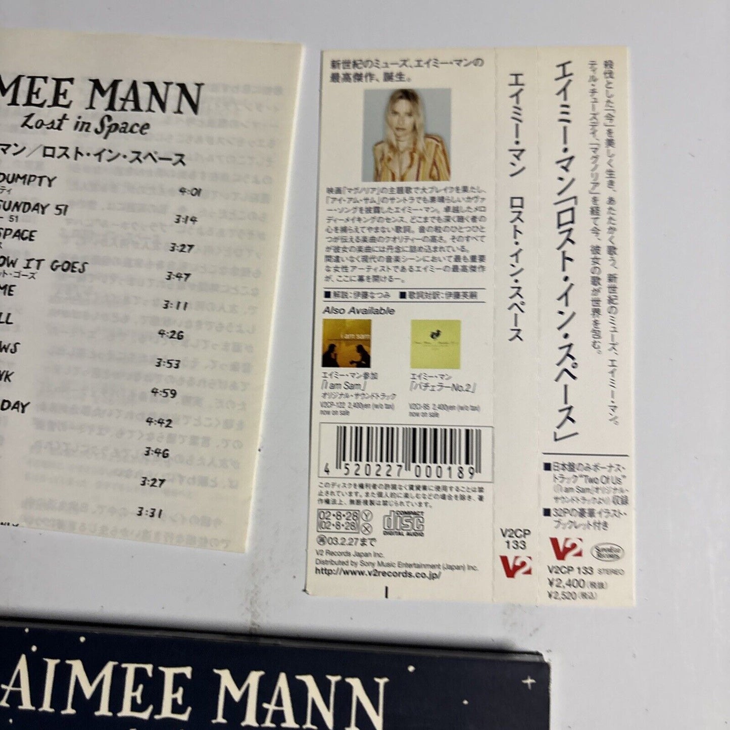 Aimee Mann – Lost In Space (CD, 2002) v2cp-133 Japan obi, Digipak