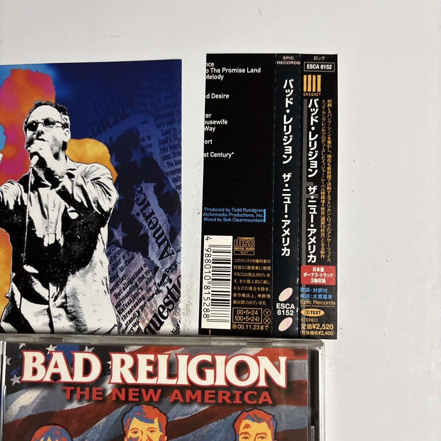 Bad Religion – The New America (CD, 2000) esca-8152 Japan Bonus Track, obi