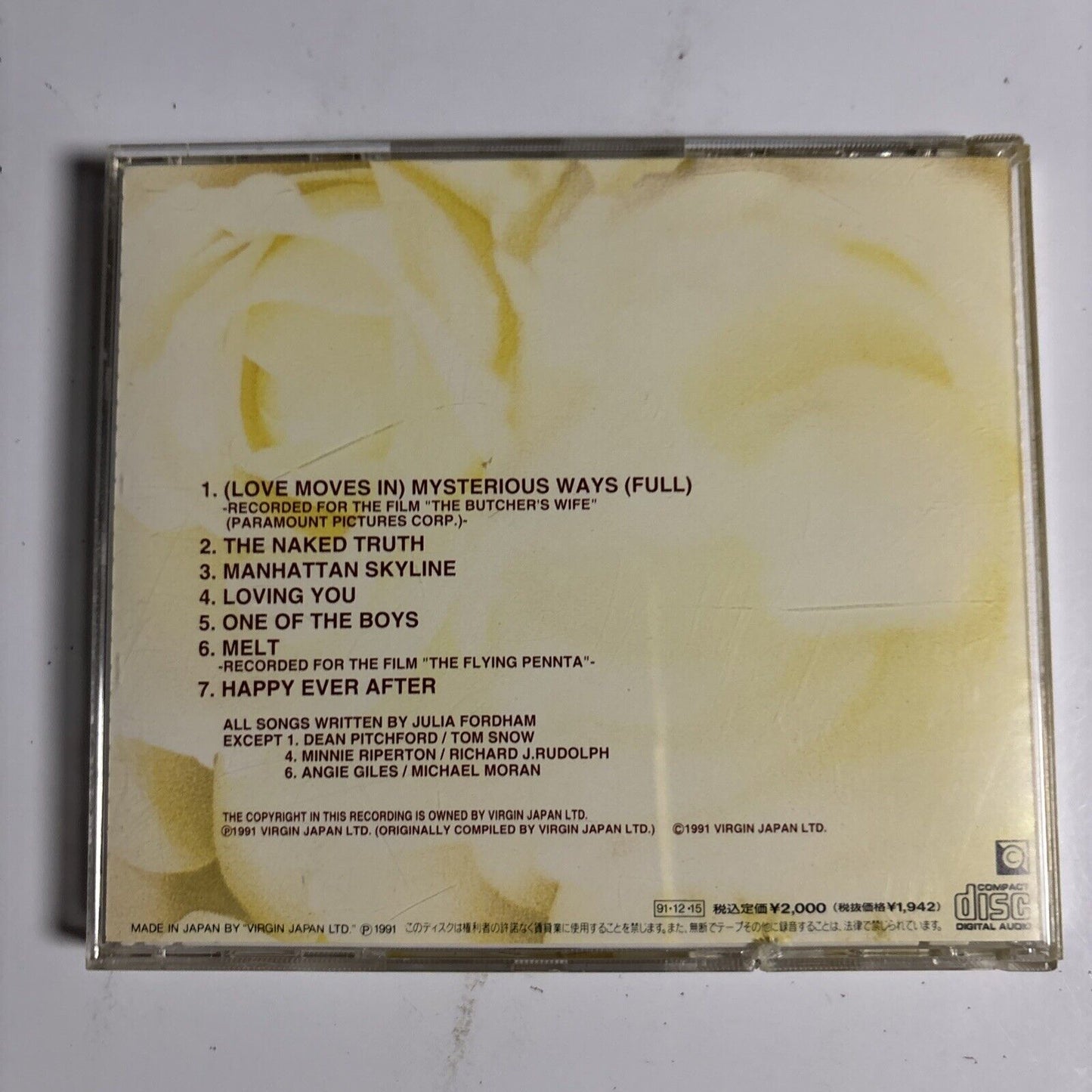 Julia Fordham – (Love Moves In) Mysterious Ways (CD, 1991) vjcp-20003 Japan