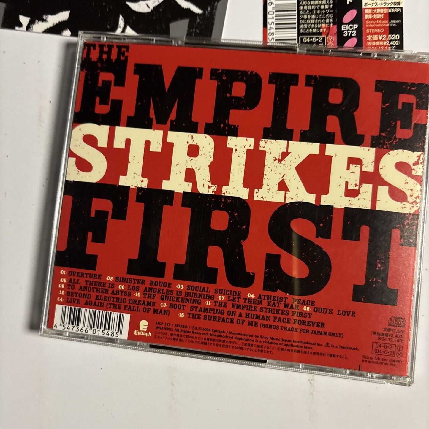 Bad Religion – The Empire Strikes First (CD, 2004) eicp-372 Japan obi