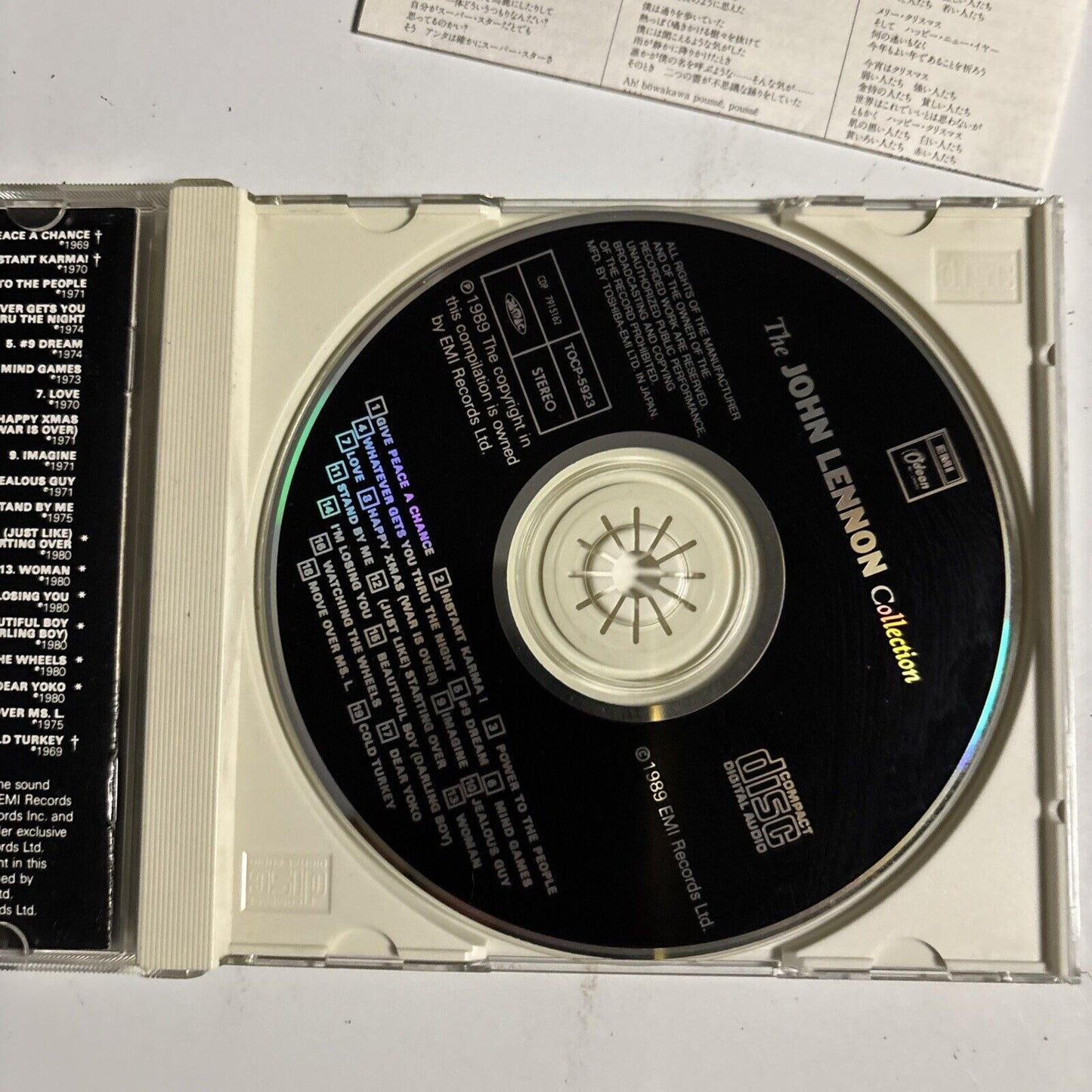 John Lennon – The John Lennon Collection (CD, 1989) tocp-5923 Japan