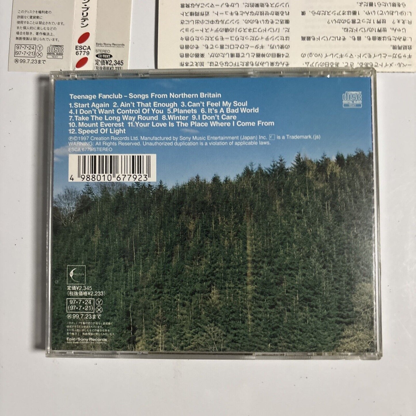 Teenage Fanclub – Songs From Northern Britain (CD, 1997) ESCA 6779 Japan obi