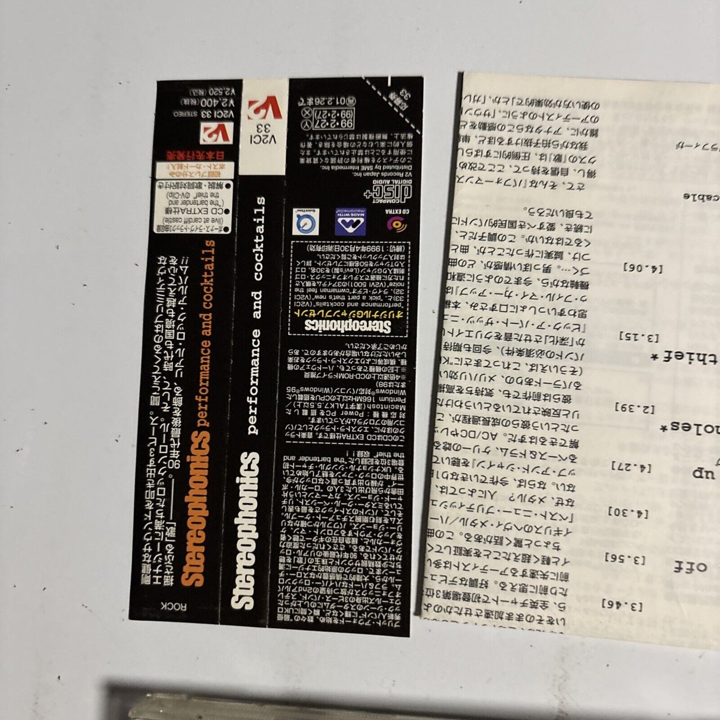 Stereophonics – Performance And Cocktails (CD 1999) v2ci-33 Japan BonusTrack obi