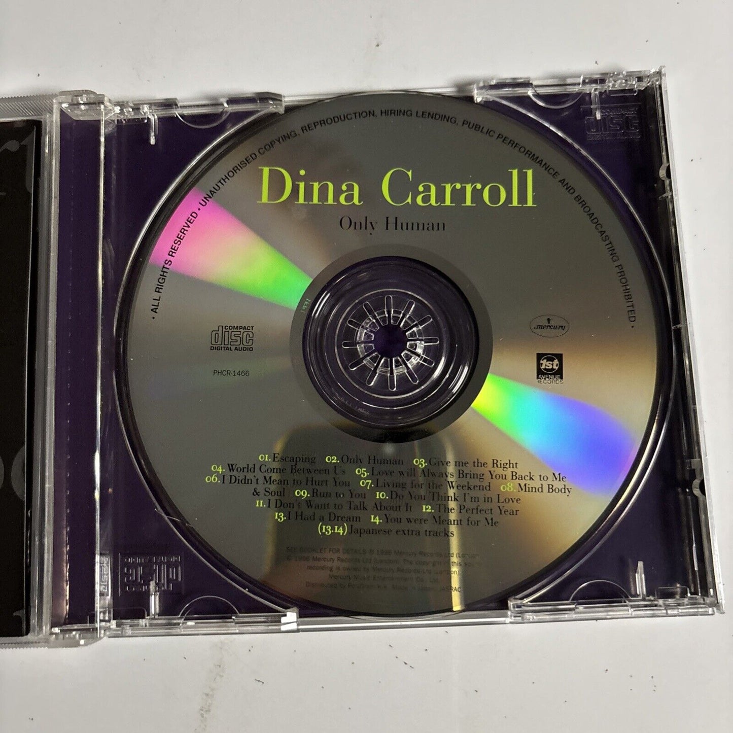 Dina Carroll – Only Human (CD, 1996) phcr-1466 Japan