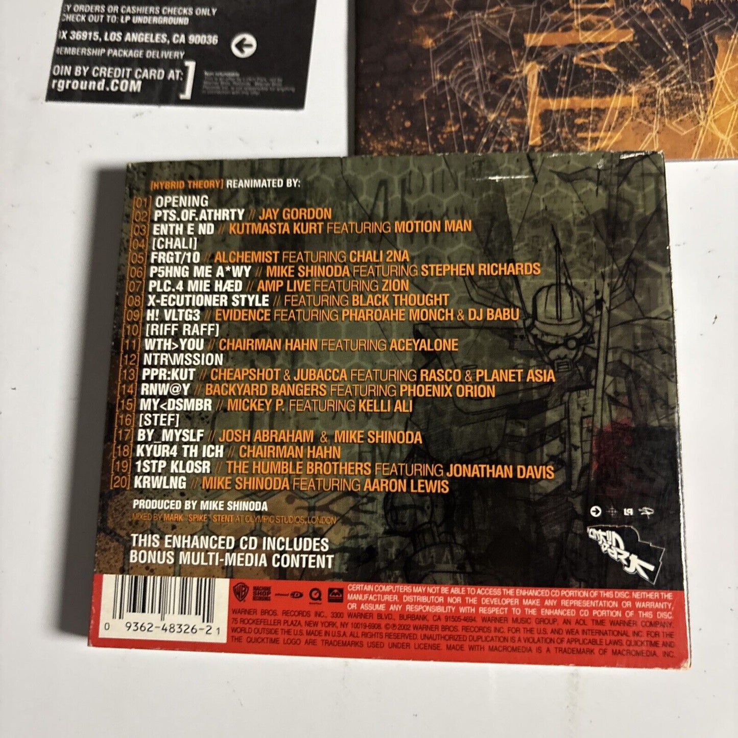 Linkin Park – Reanimation (CD, 2002) 948326-2  Digipak