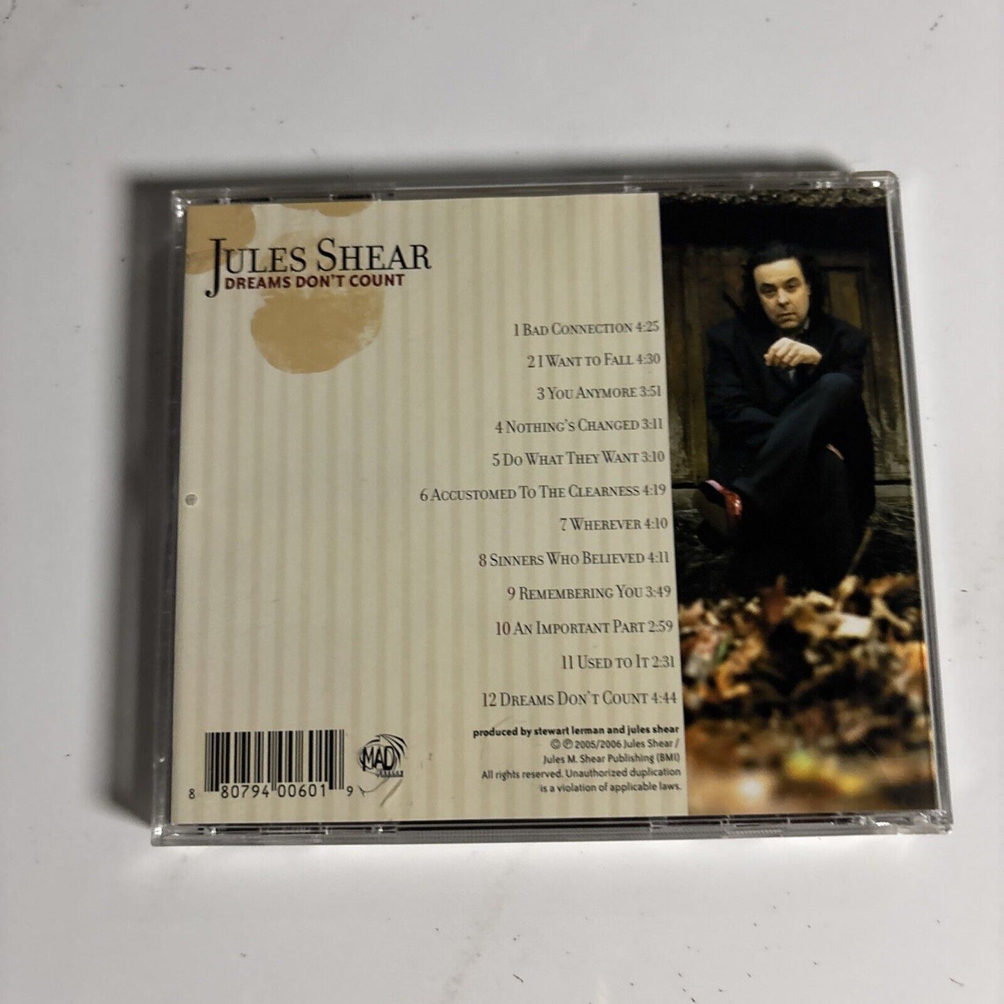 Jules Shear – Dreams Don't Count (CD, 2006) 3584