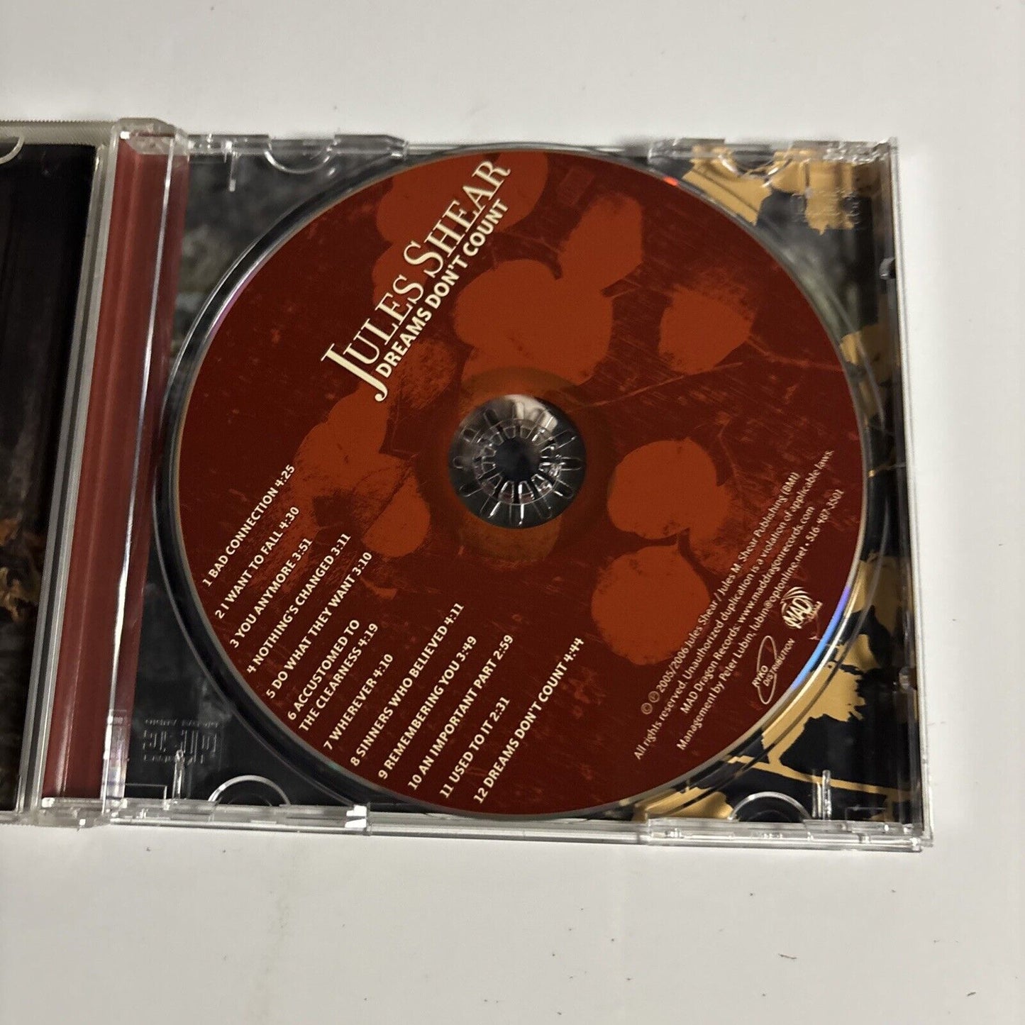 Jules Shear – Dreams Don't Count (CD, 2006) 3584