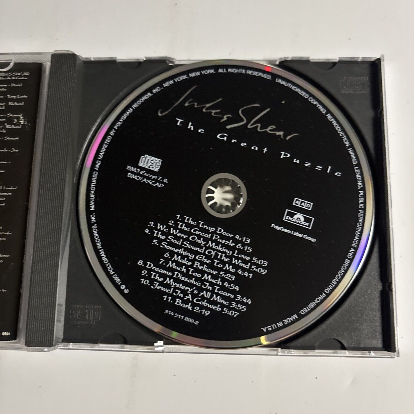 Jules Shear – The Great Puzzle (CD, 1992)