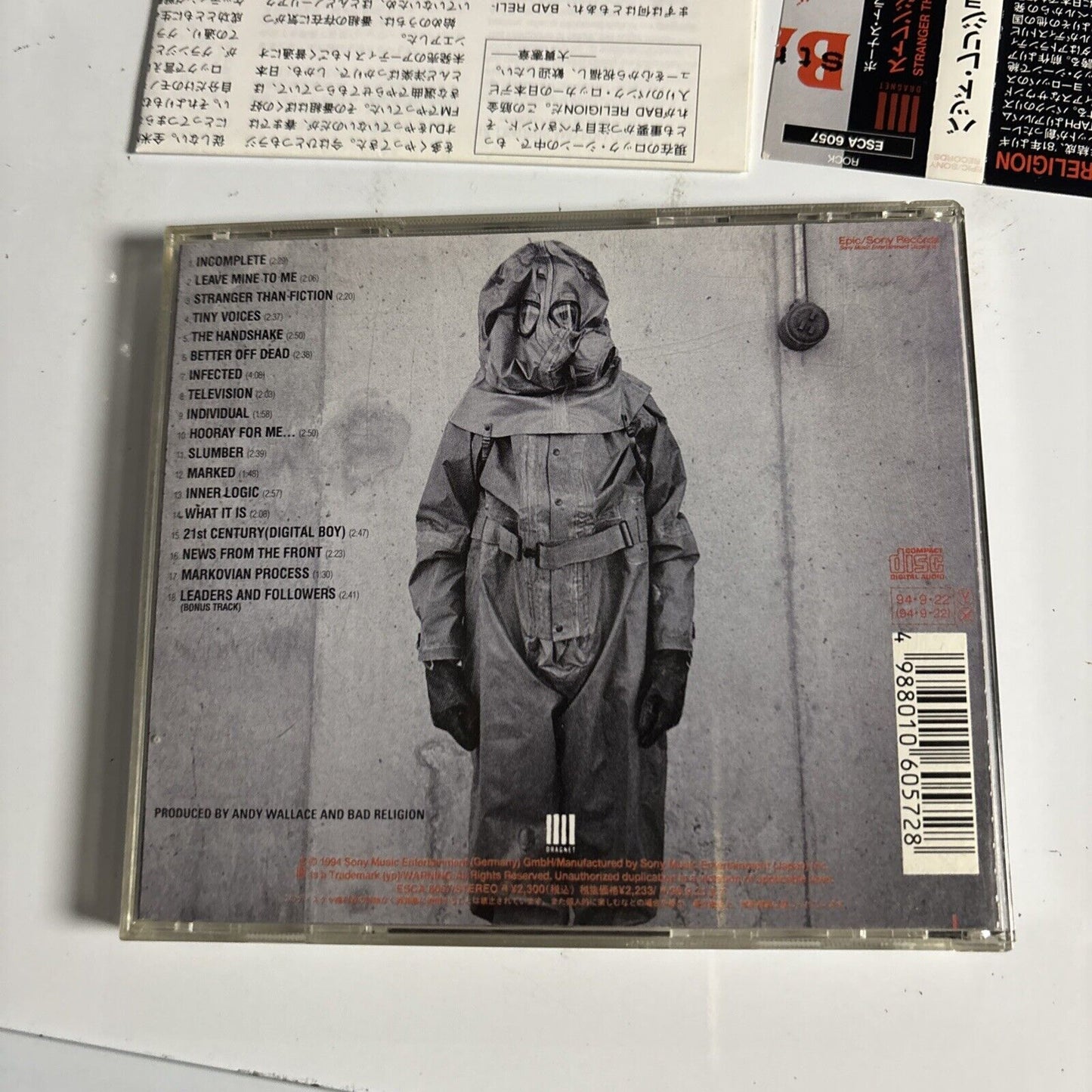 Bad Religion – Stranger Than Fiction (CD, 1994) ESCA 6057 Japan obi