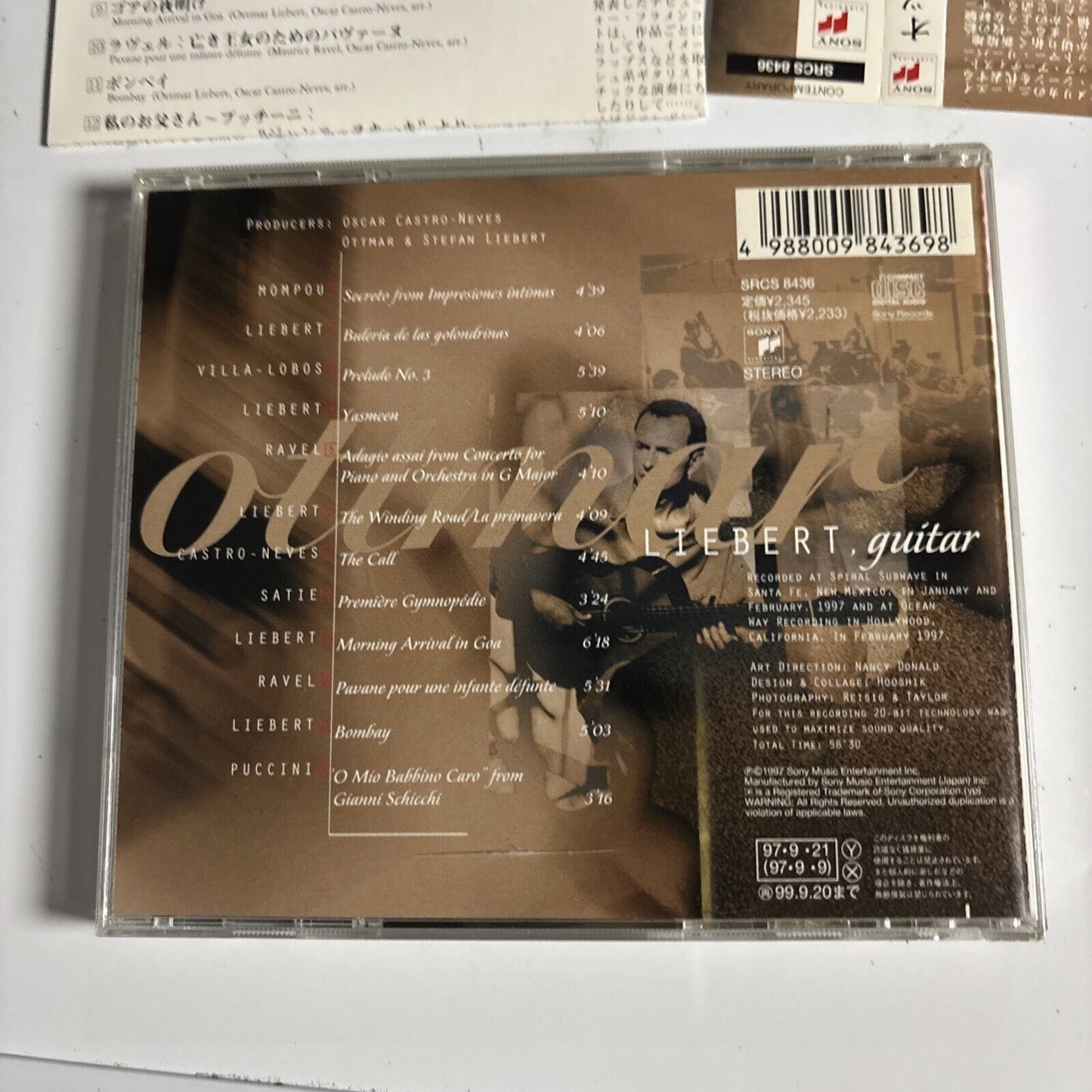 Ottmar Liebert – Leaning Into The Night/Inclinado En La Noche CD 1997 Japan obi