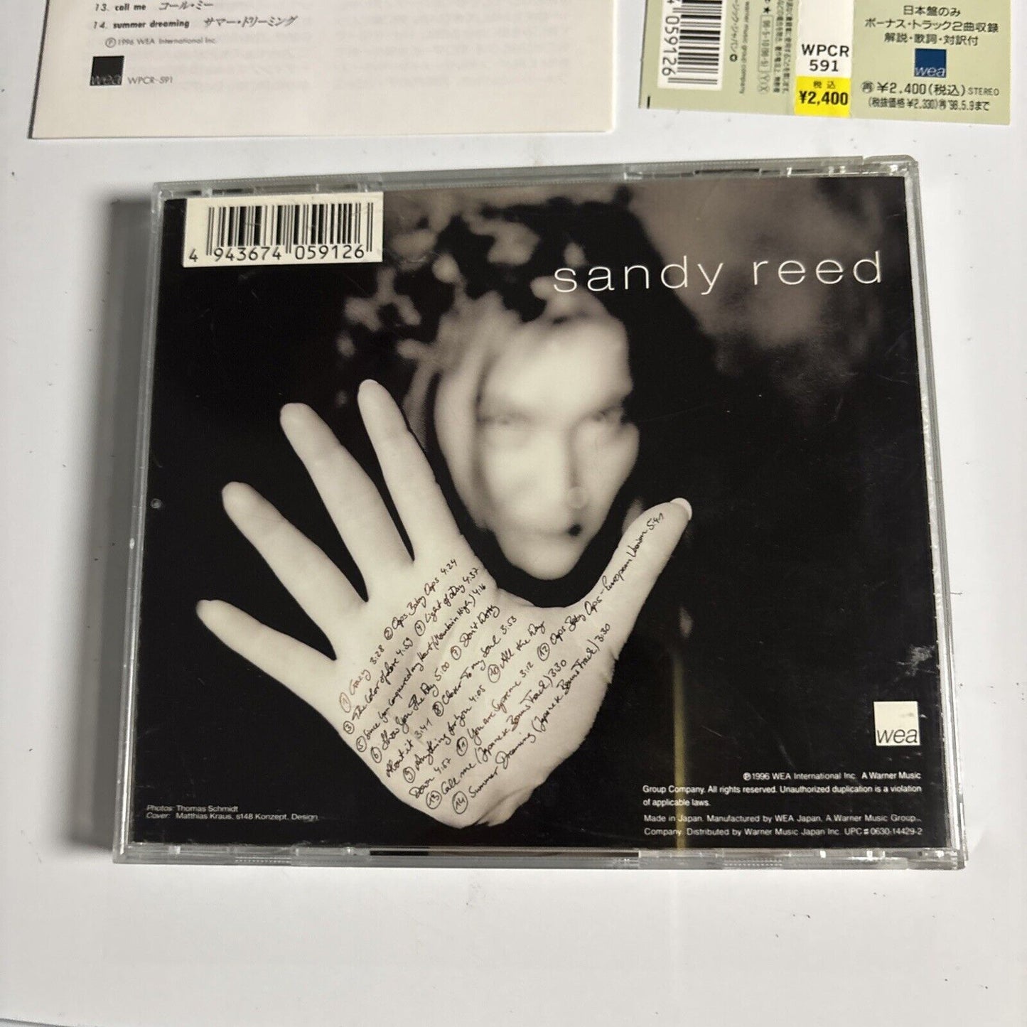 Sandy Reed – Reed Me (CD, 1996) wpcr-591 Japan obi