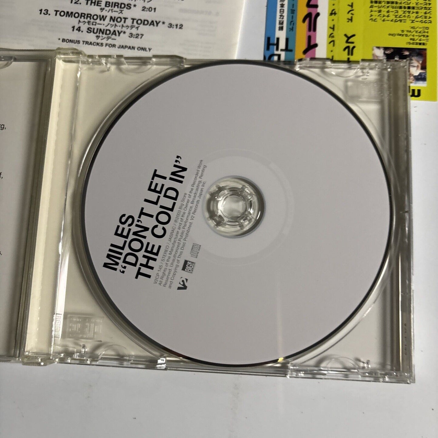 Miles – Don't Let The Cold In (CD, 2003) v2cp-145 Japan Bonus Track, obi
