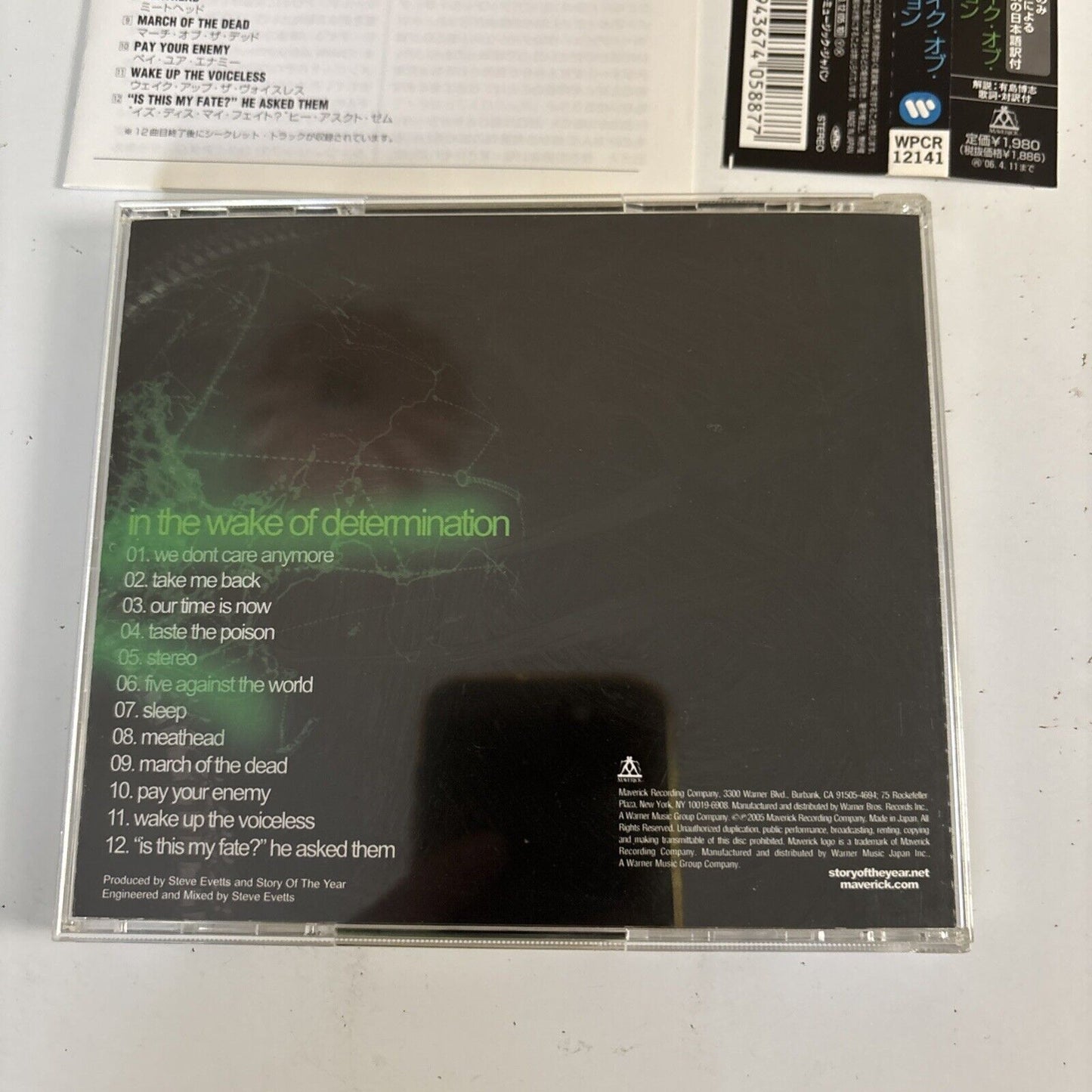 Story Of The Year – In The Wake Of Determination (CD, 2005) wpcr-12141 Japan obi