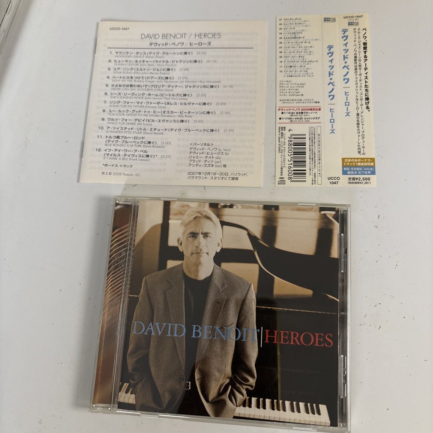 David Benoit – Heroes (CD, 2008) ucco-1047 Japan Bonus Track, obi