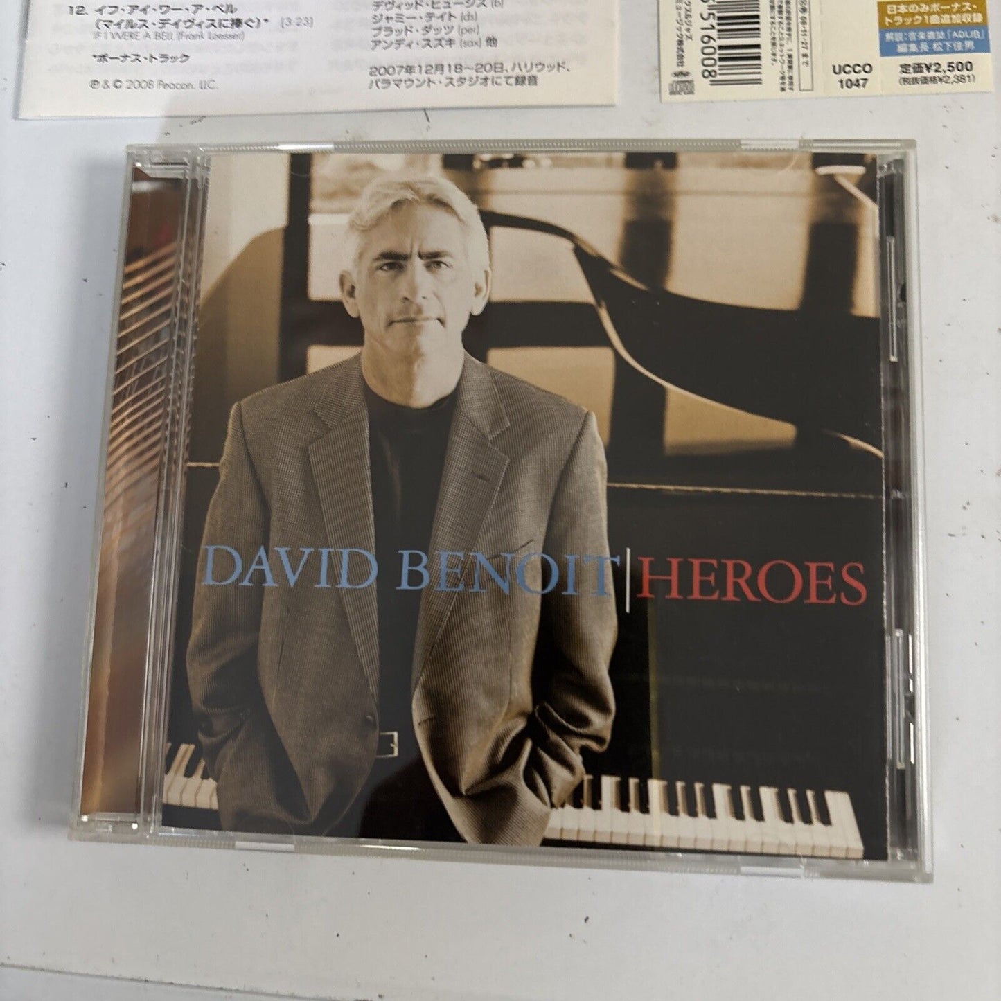 David Benoit – Heroes (CD, 2008) ucco-1047 Japan Bonus Track, obi