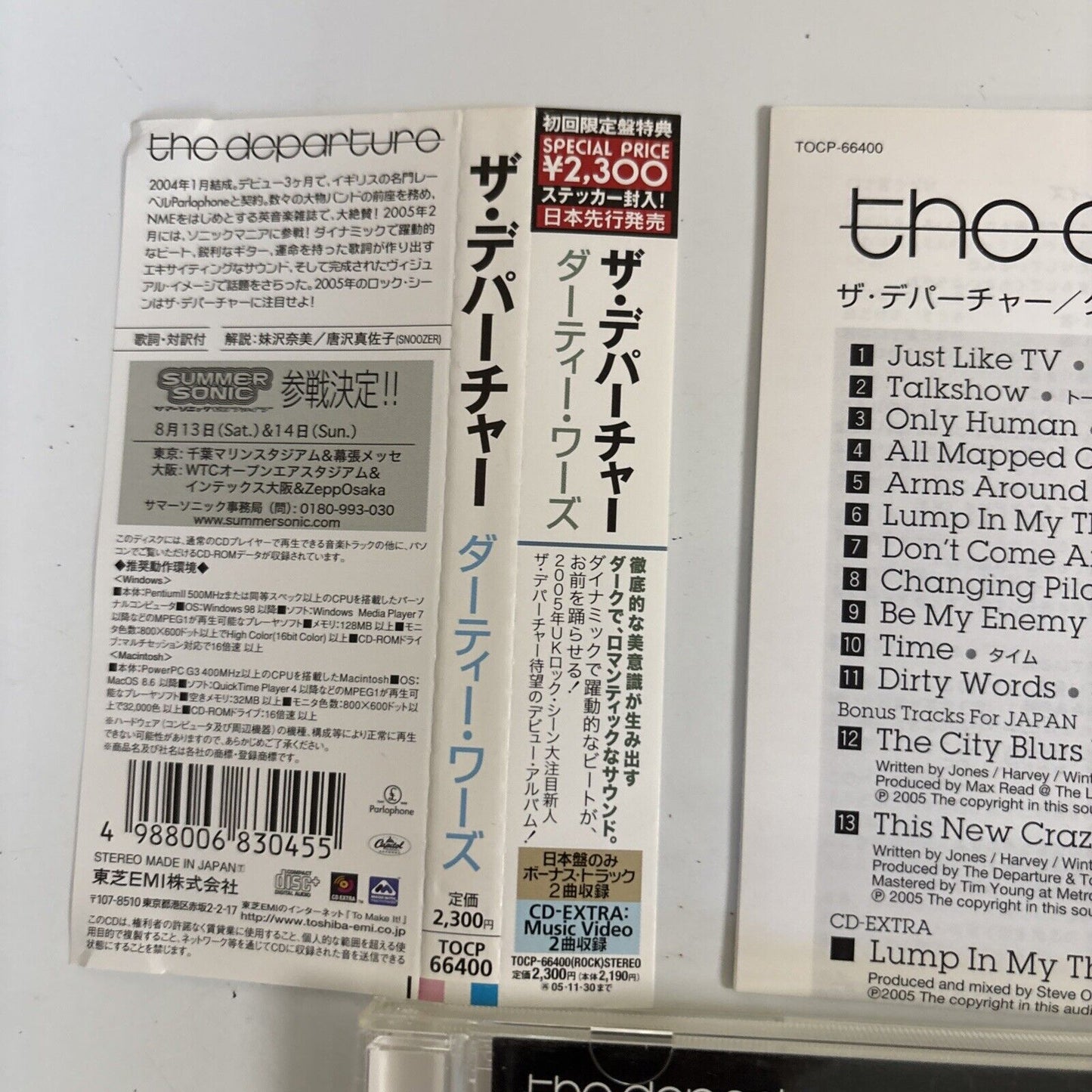 The Departure – Dirty Words (CD, 2005) tocp-66400 Japan Bonus Track, obi