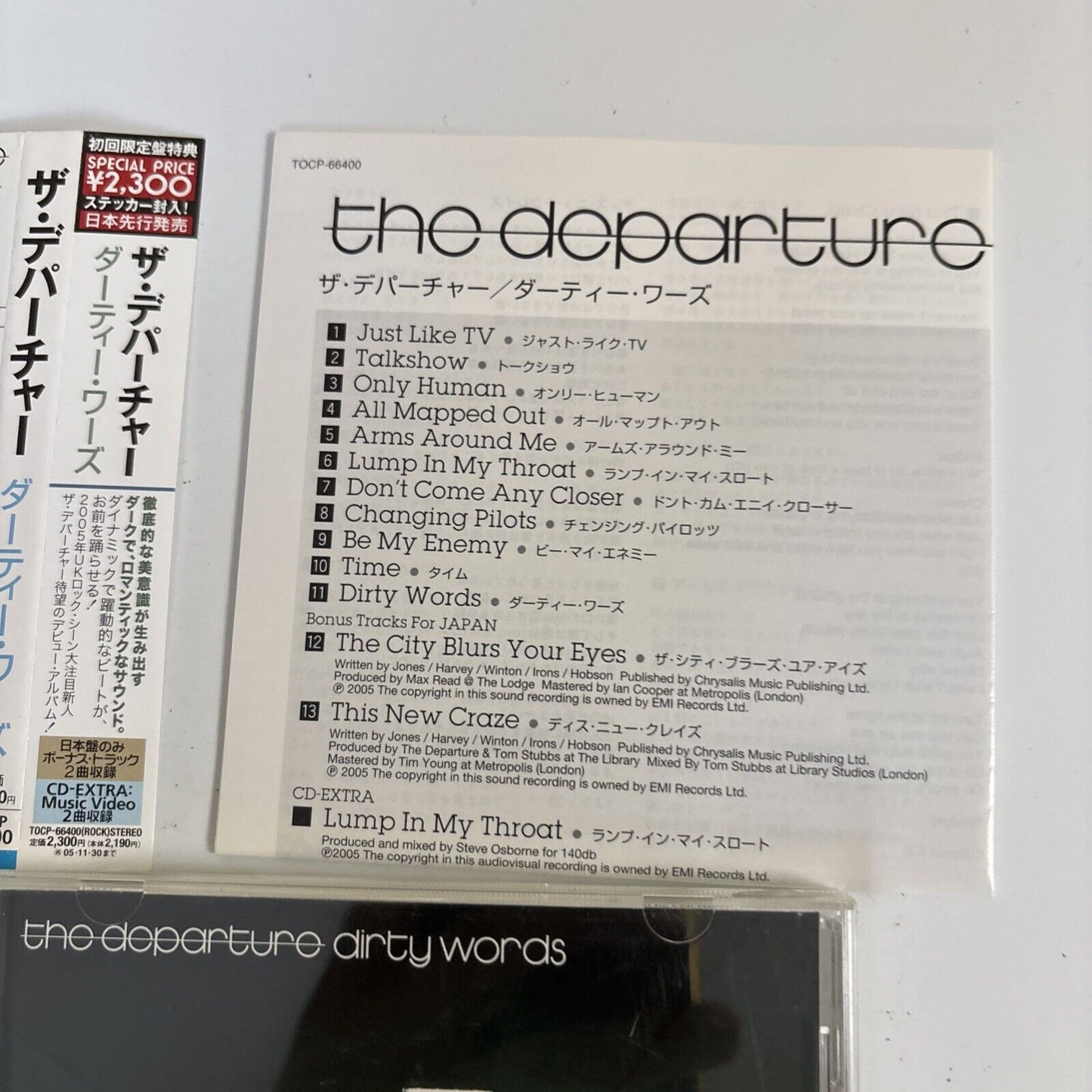 The Departure – Dirty Words (CD, 2005) tocp-66400 Japan Bonus Track, obi