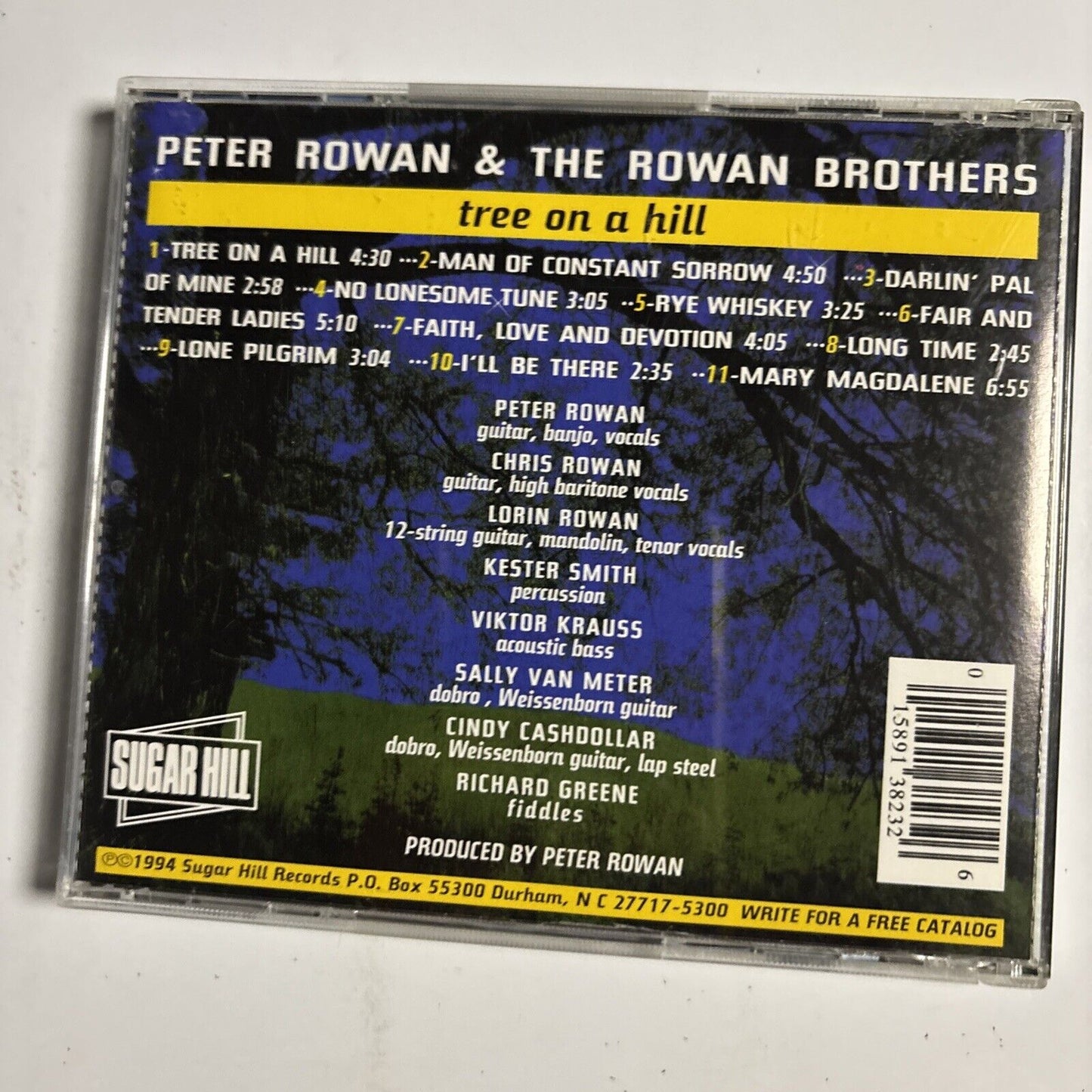 Peter Rowan & The Rowan Brothers – Tree On A Hill (CD, 1994) SH-CD-3823