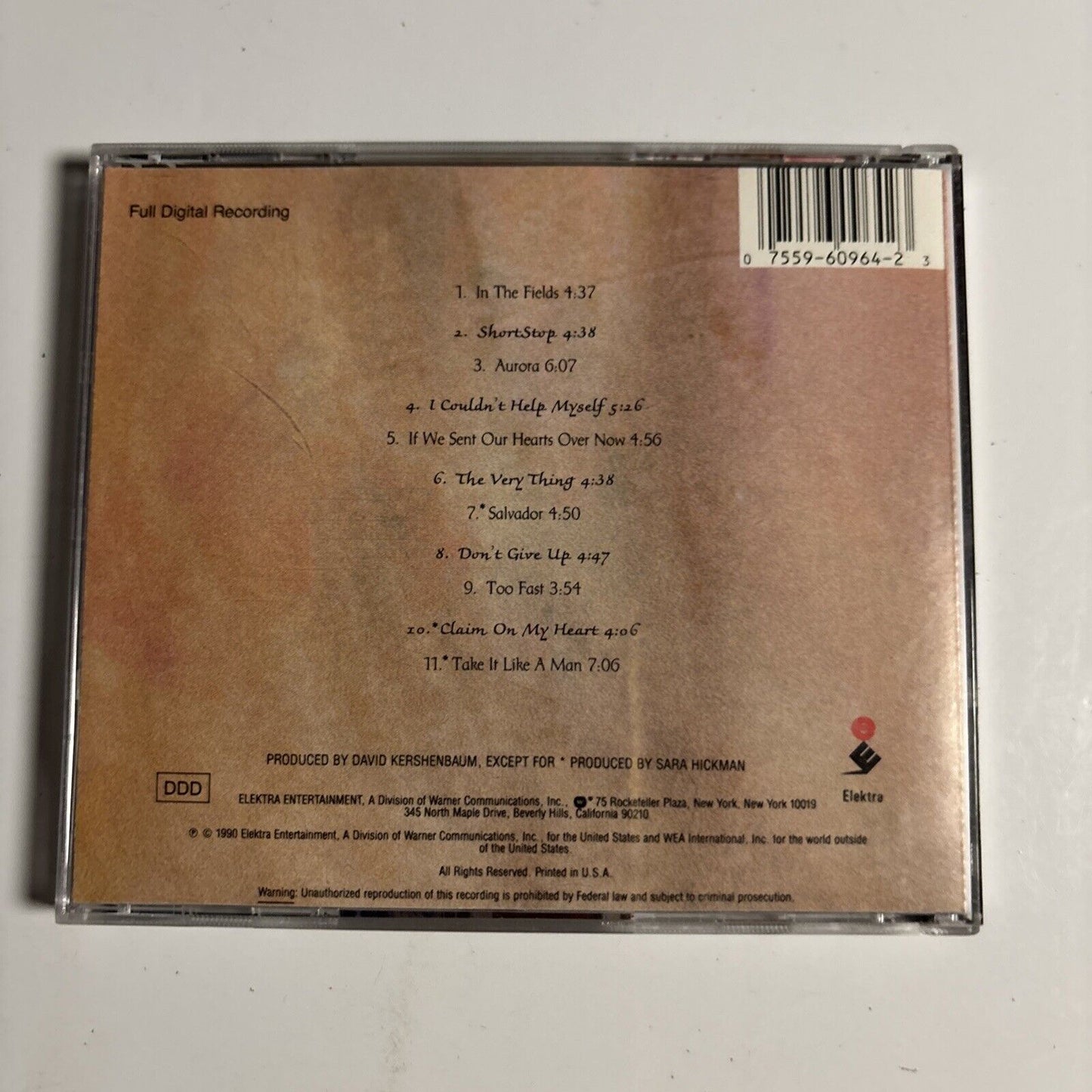 Sara Hickman – Shortstop (CD, 1990) 9 60964-2