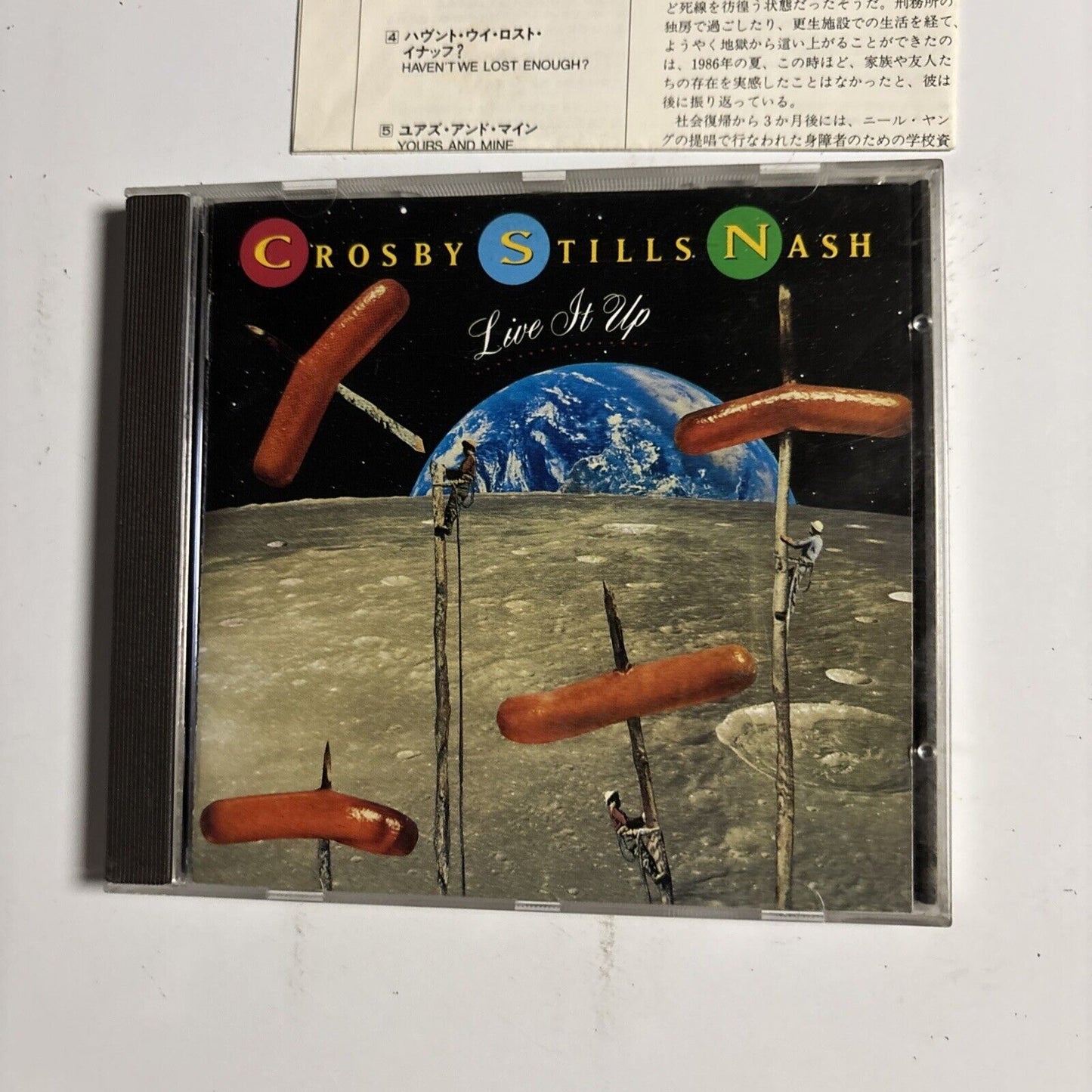 Crosby, Stills & Nash – Live It Up (CD, 1990) amcy-121 Japan