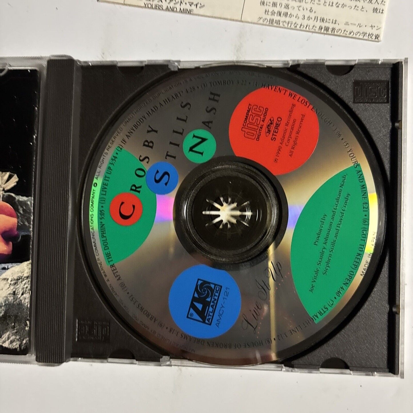 Crosby, Stills & Nash – Live It Up (CD, 1990) amcy-121 Japan