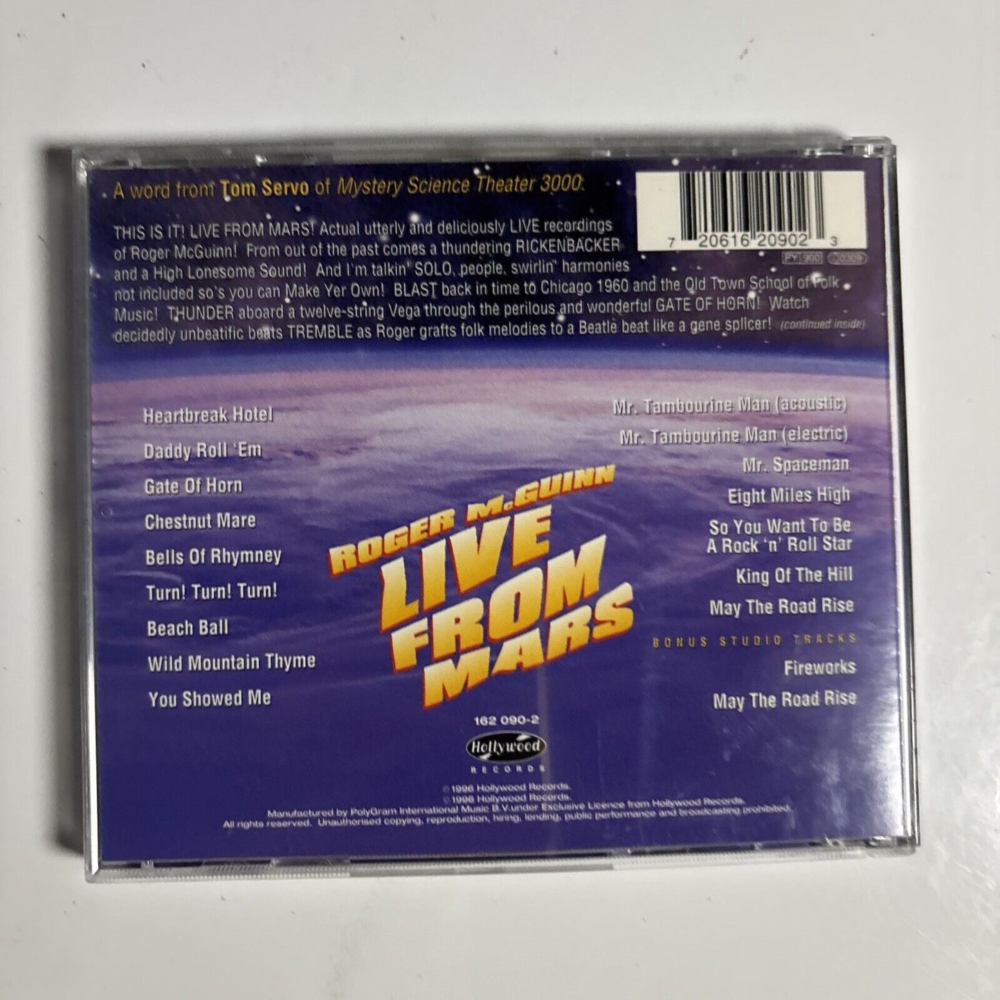 Roger McGuinn – Live From Mars (CD, 1996) 162 090-2