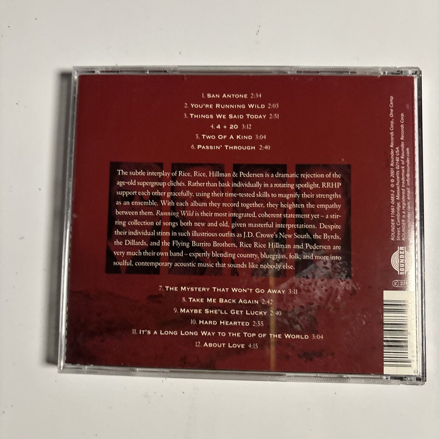 Rice, Rice, Hillman & Pedersen – Running Wild (CD, 2001)
