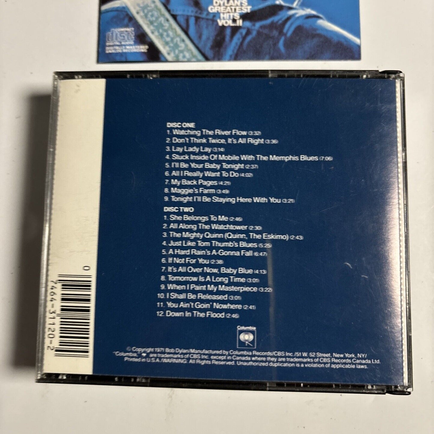 Bob Dylan – Bob Dylan's Greatest Hits Vol. II (CD, 1971) C2K 31120