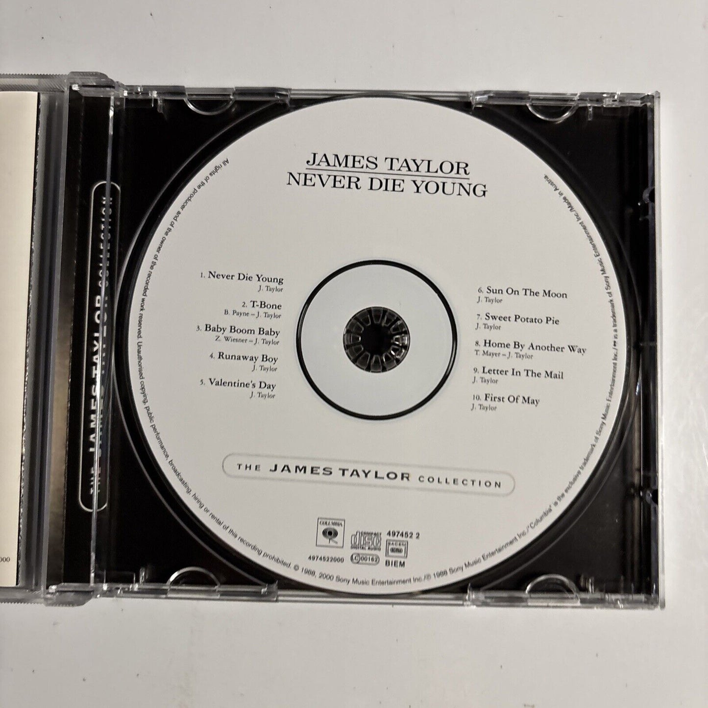James Taylor – Never Die Young (CD, 2000) 497452 2