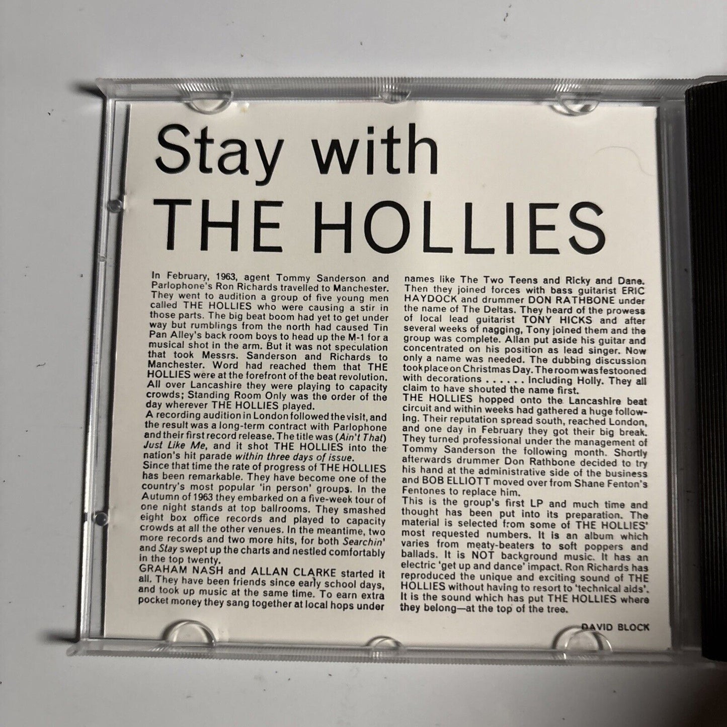 The Hollies – Stay With The Hollies (CD, 1987) BGOCD4