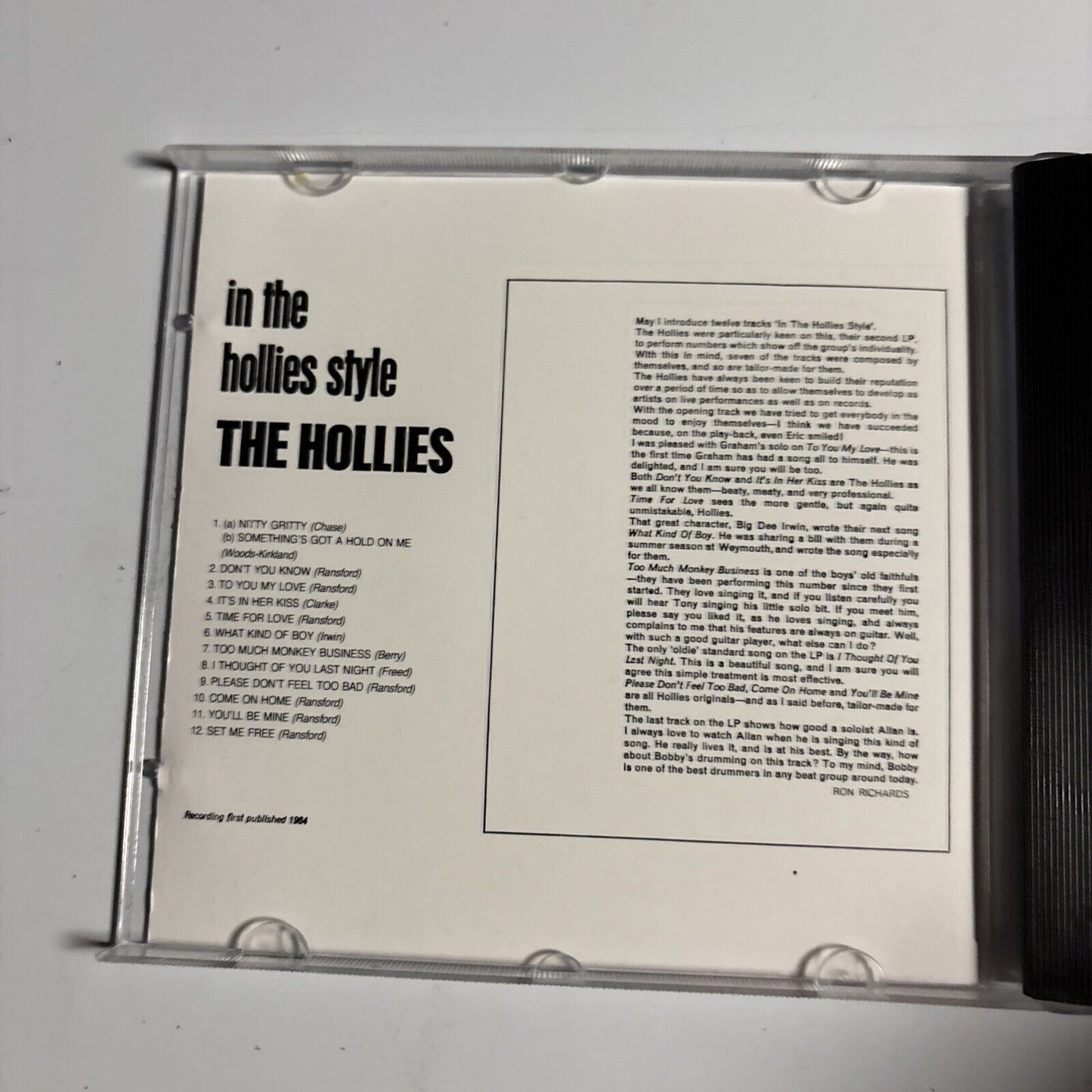 The Hollies - In The Hollies Style (CD, 1964) BGOCD8