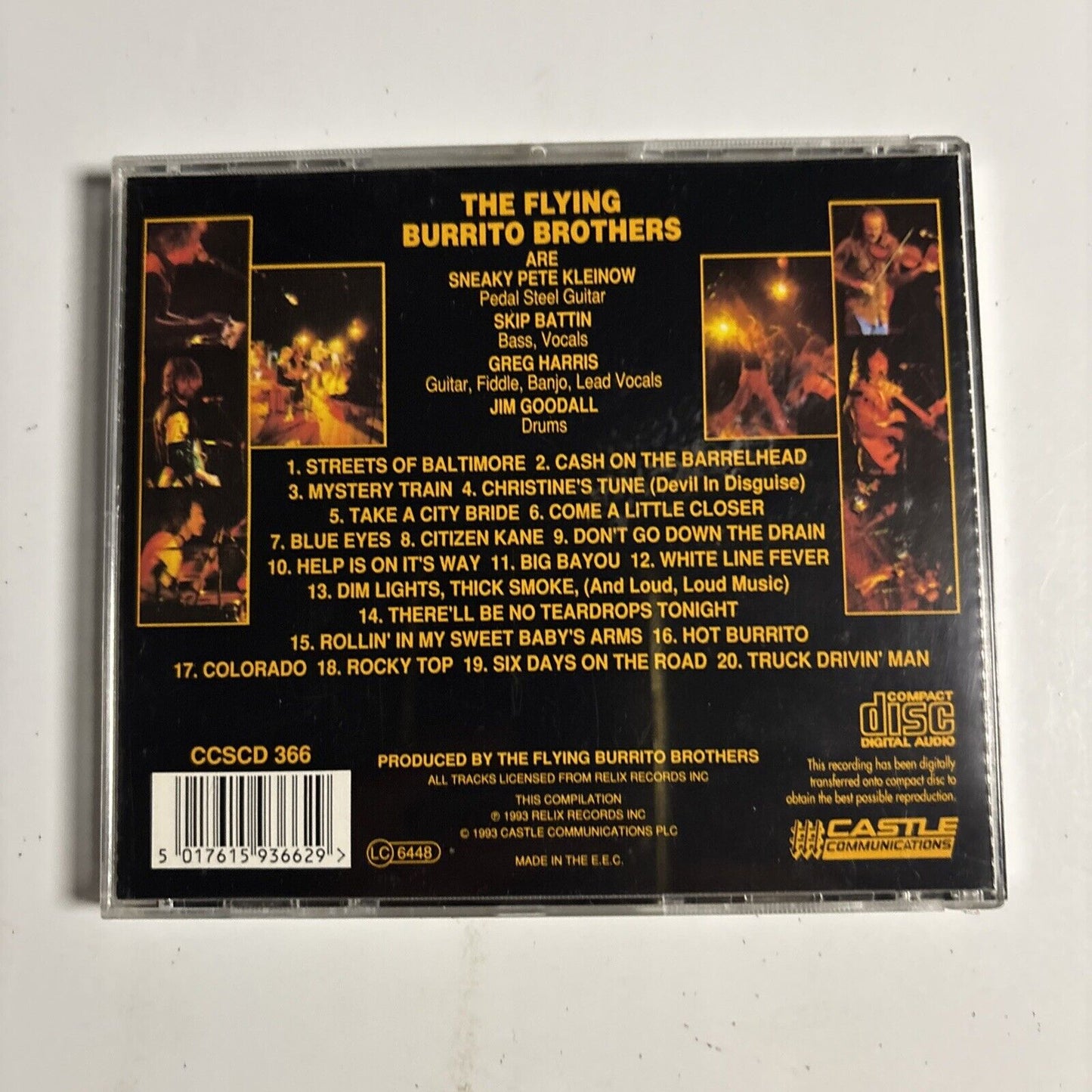 The Flying Burrito Bros – The Live Collection (CD, 1993) CCSCD 366