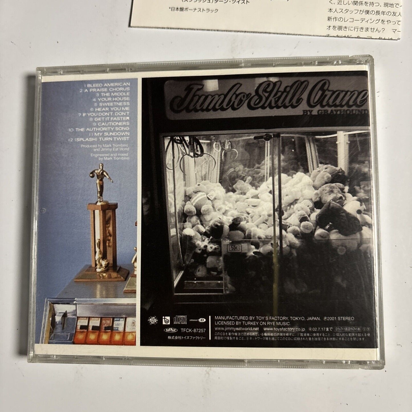 Jimmy Eat World – Bleed American (CD, 2001) tfck-87257 Japan