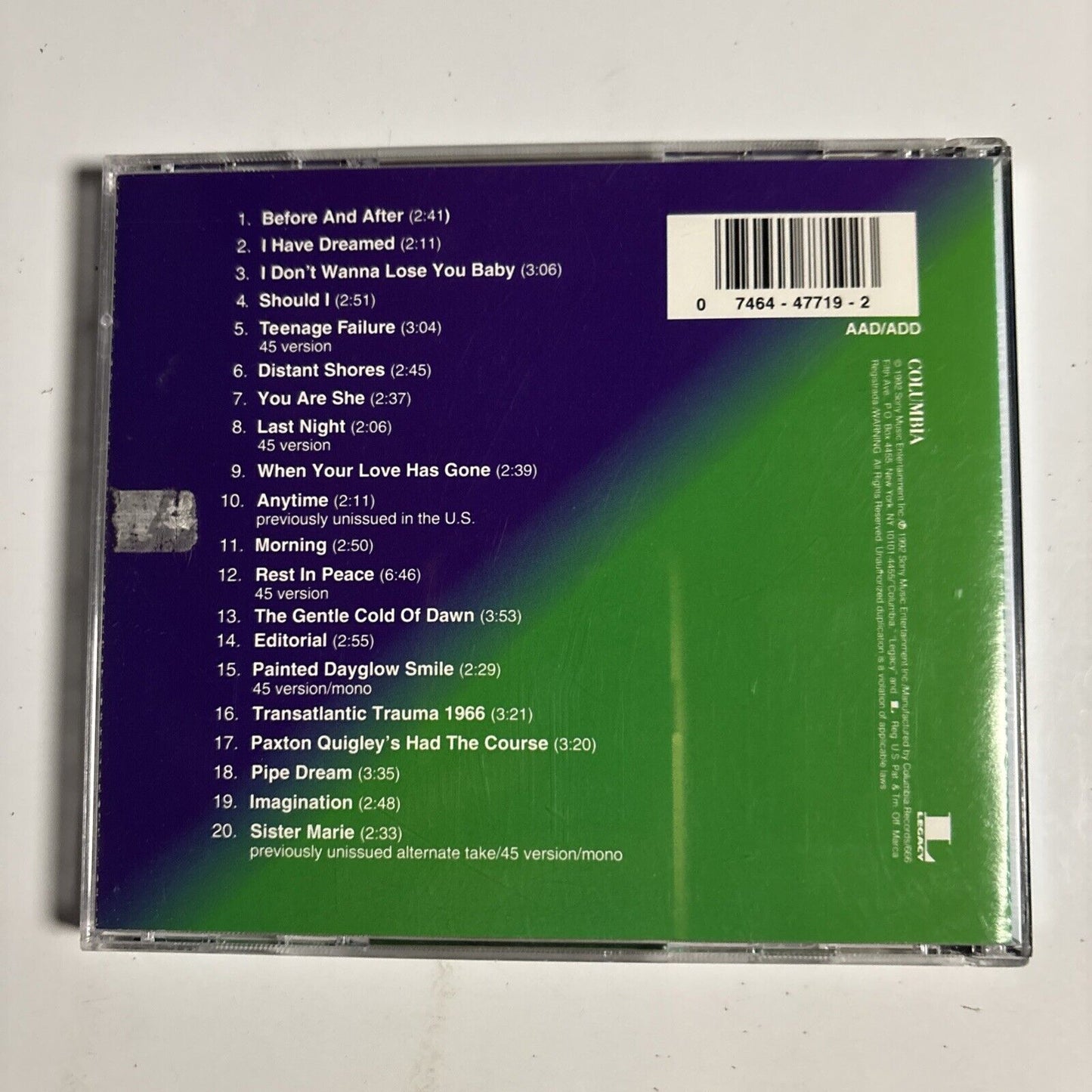 Chad & Jeremy – Painted Dayglow Smile (A Collection) (CD, 1992) CK 47719