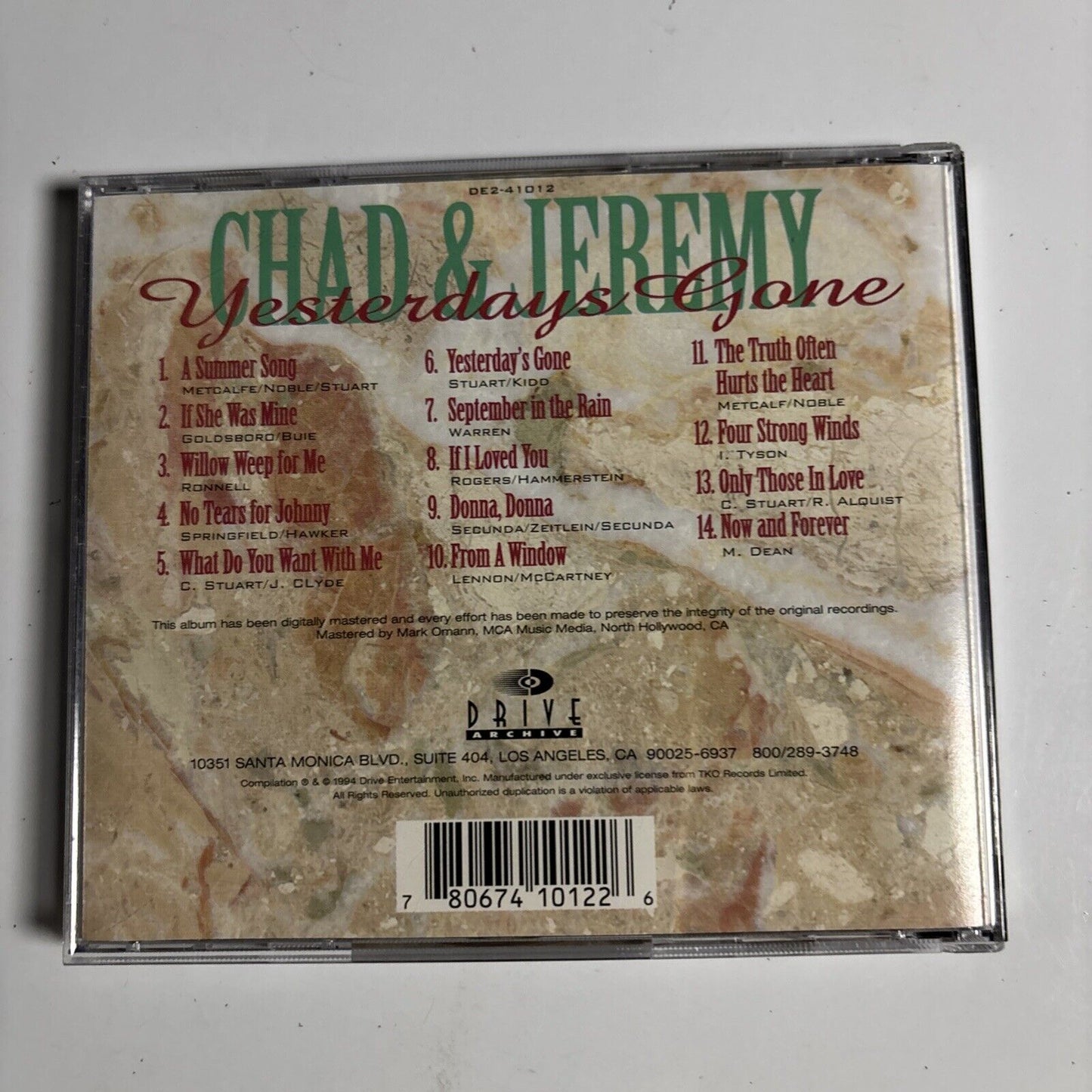 Chad & Jeremy – Yesterdays Gone (CD, 1994) DE2-41021