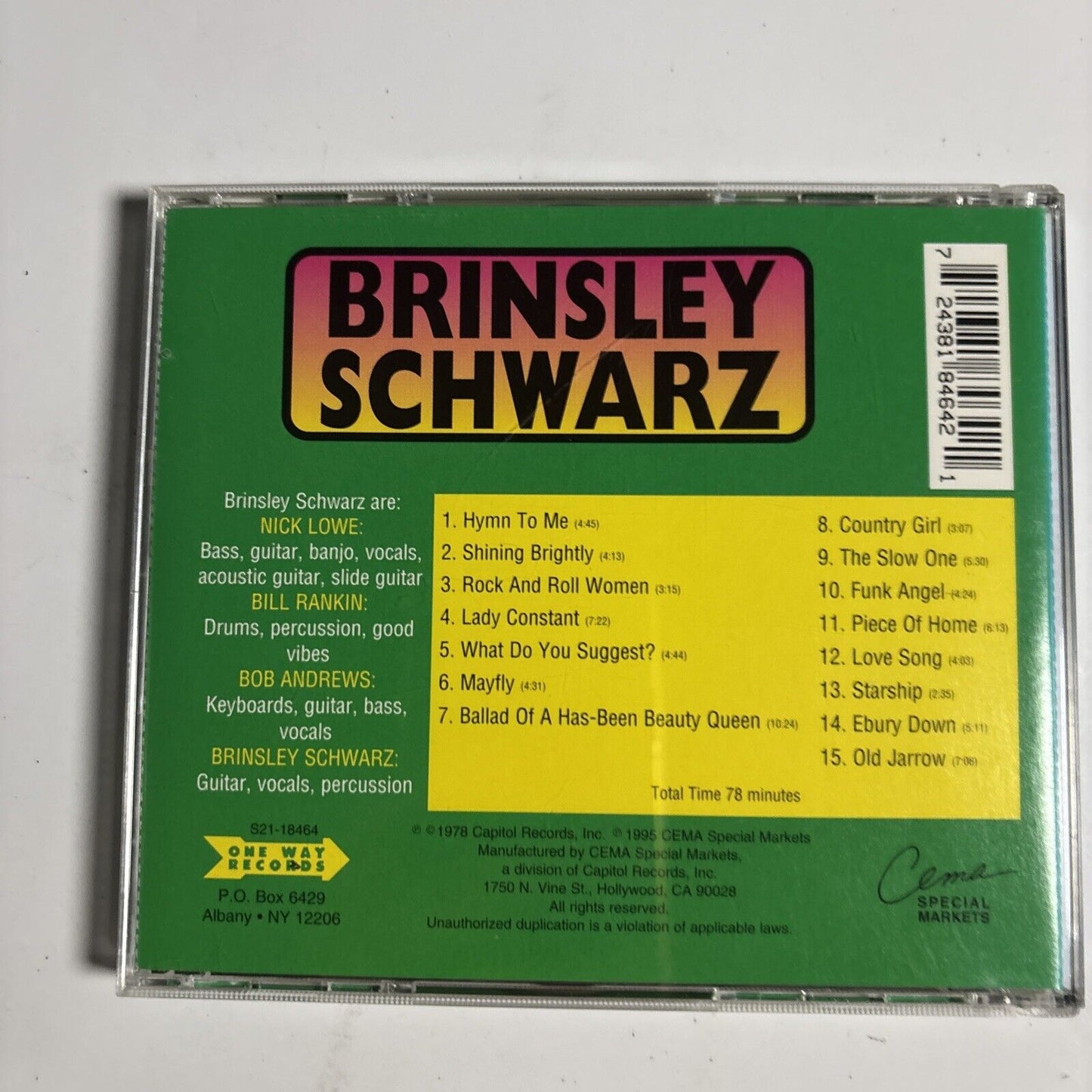 Brinsley Schwarz – Brinsley Schwarz (CD, 1995) S21-18464