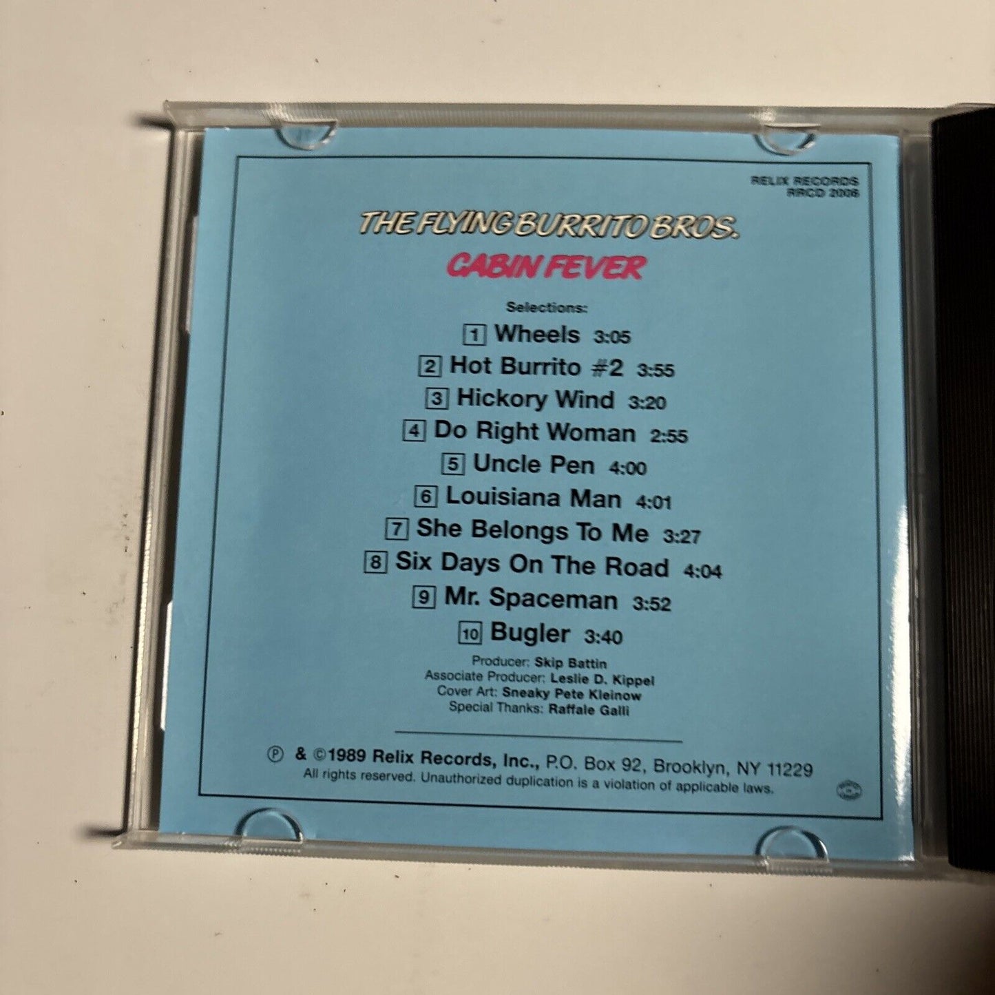 The Flying Burrito Bros. – Cabin Fever (CD, 1985) RRCD 2008