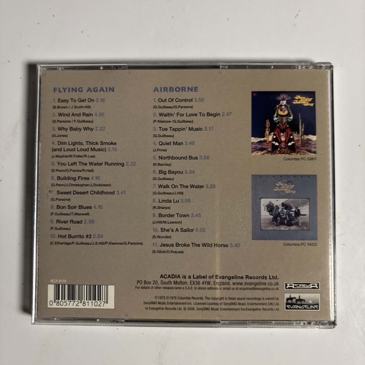 The Flying Burrito Bros – Flying Again & Airborne (CD, 2006) ACA 8110