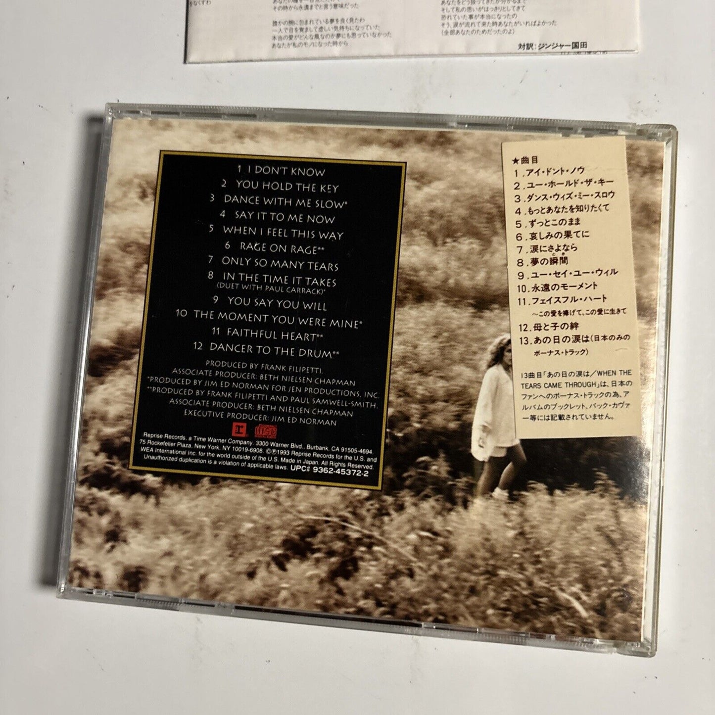 Beth Nielsen Chapman – You Hold The Key (CD, 1993) wpcp-5212 Japan