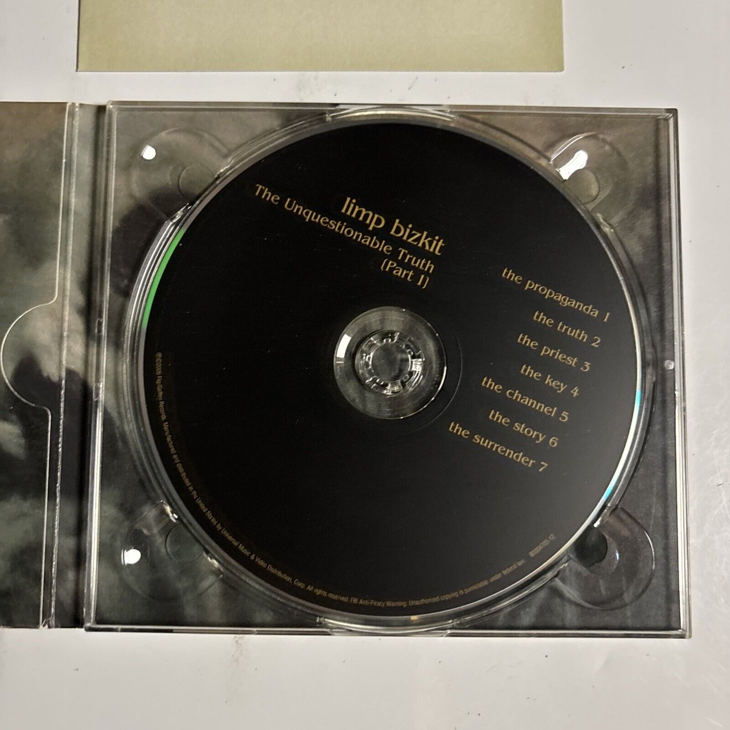Limp Bizkit – The Unquestionable Truth (Part 1) (CD, 2005) B0004703-12 Digipak