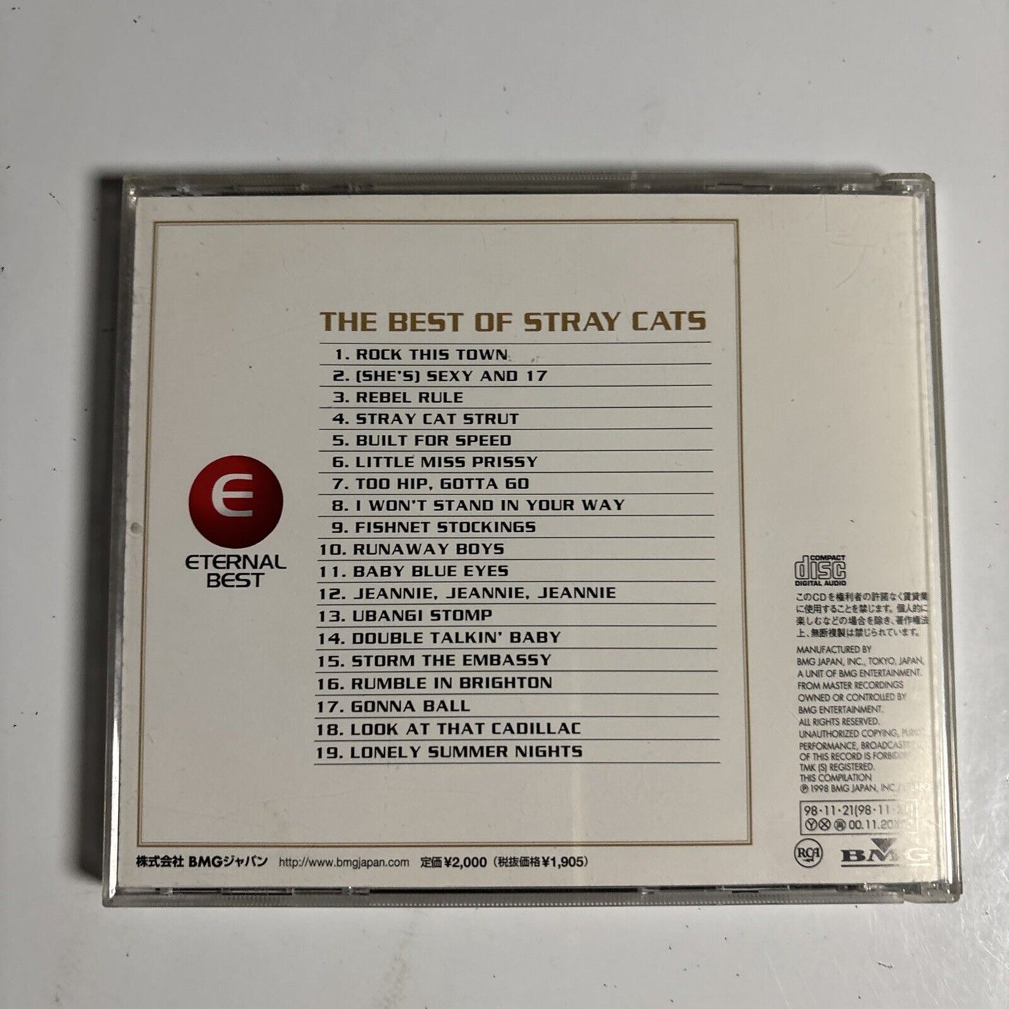Stray Cats – The Best Of Stray Cats (CD, 1998) bvcm-37030 Japan