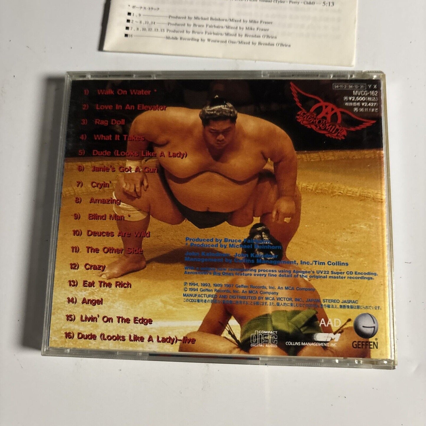 Aerosmith – Big Ones (CD, 1994) mvcg-162 Japan
